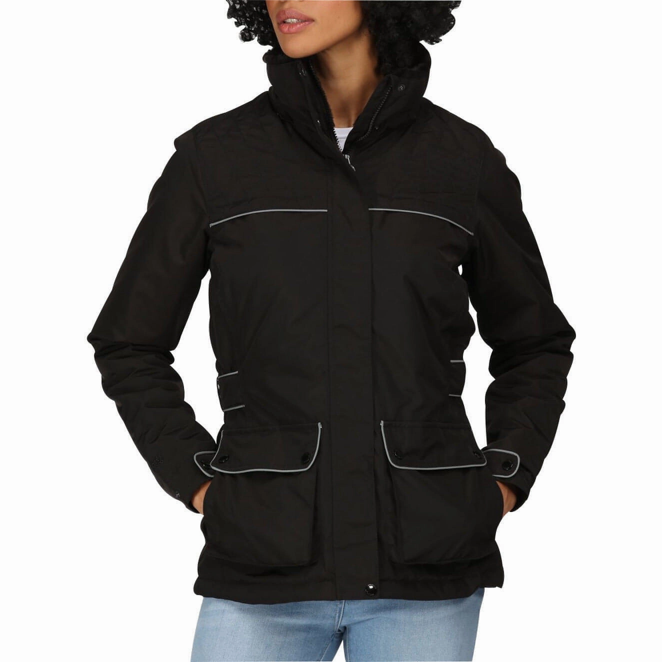 Snag Free Knit Regatta Linnette Insulated Womens Waterproof Jacket - Black