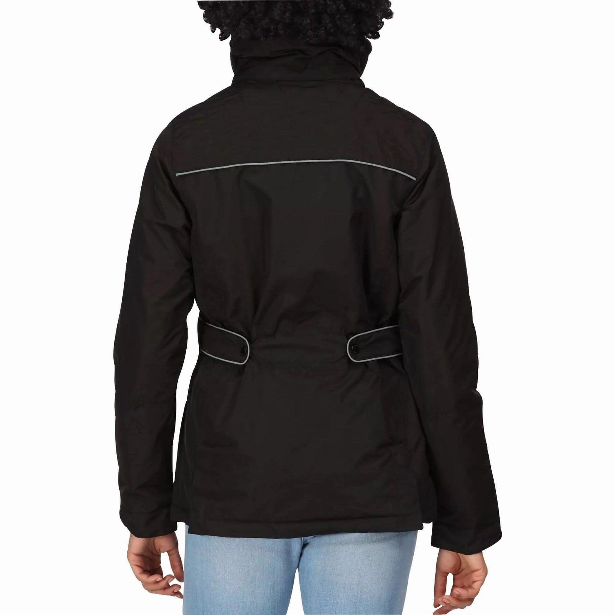 Regatta Linnette Insulated Womens Waterproof Jacket - Black Eco Friendly Recycled Material