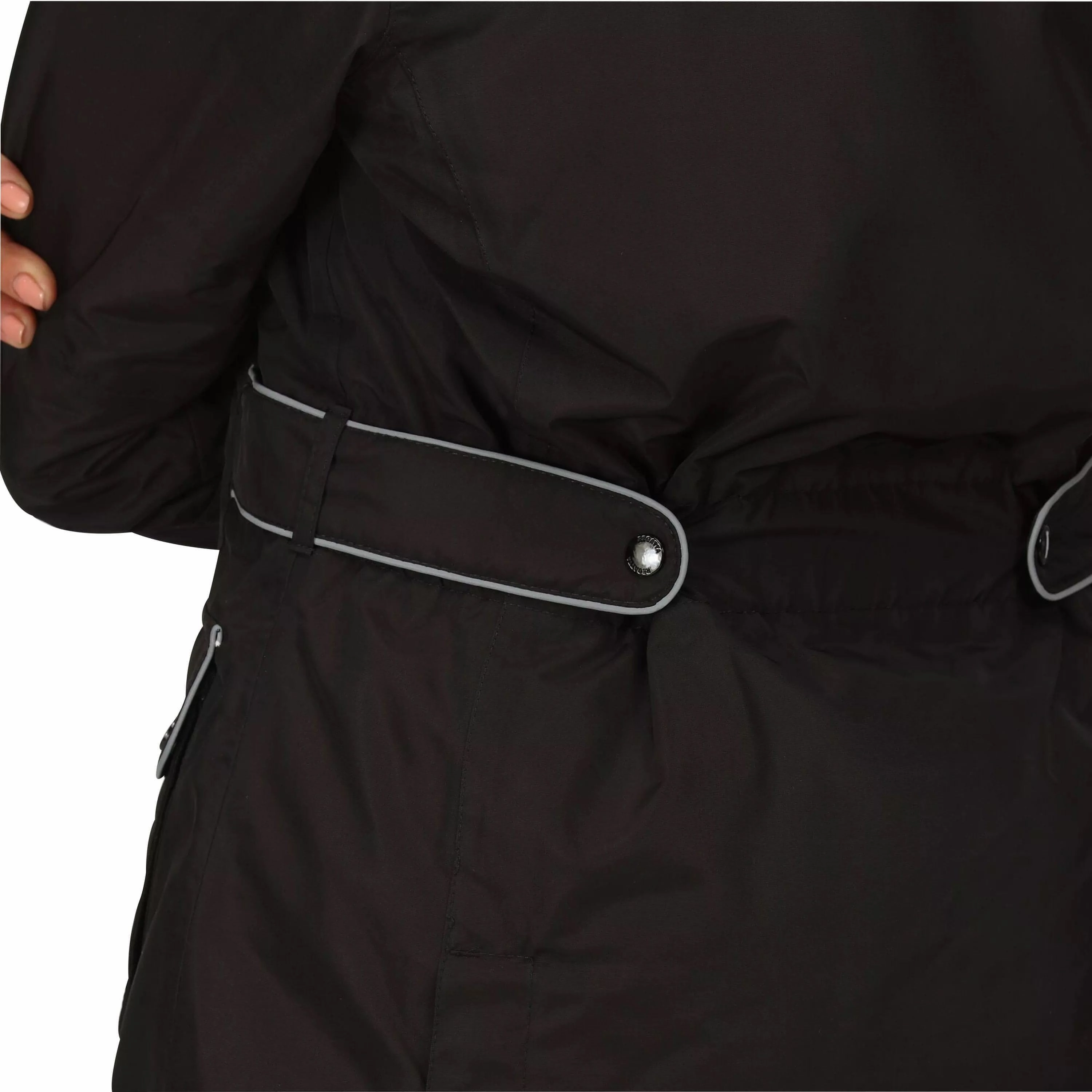 Regatta Linnette Insulated Womens Waterproof Jacket - Black Poly Blend UV Block