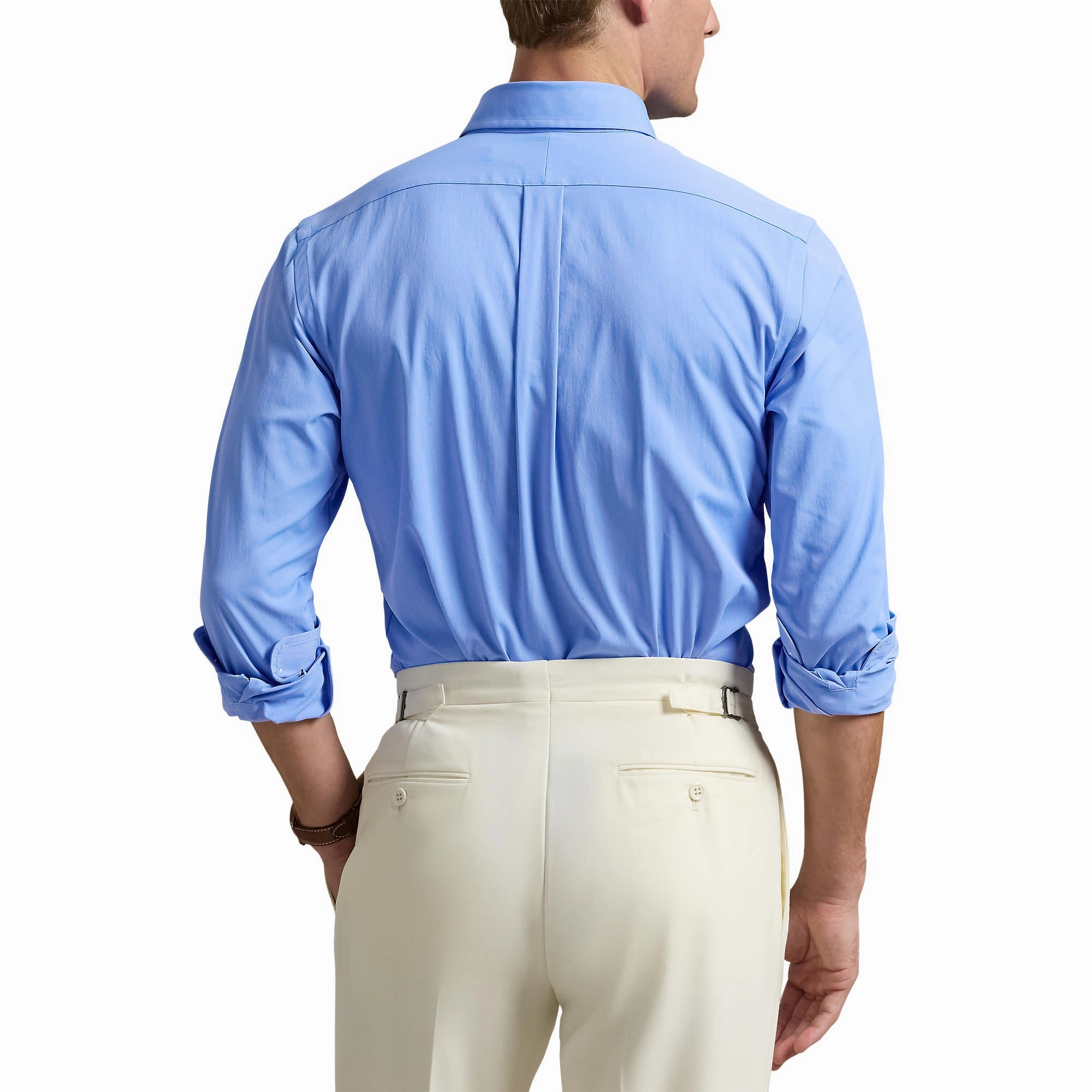 Polo Performance Ralph Lauren Classic Fit Performance Twill Shirt - Harbor Island Blue Layering Staple Smart Office