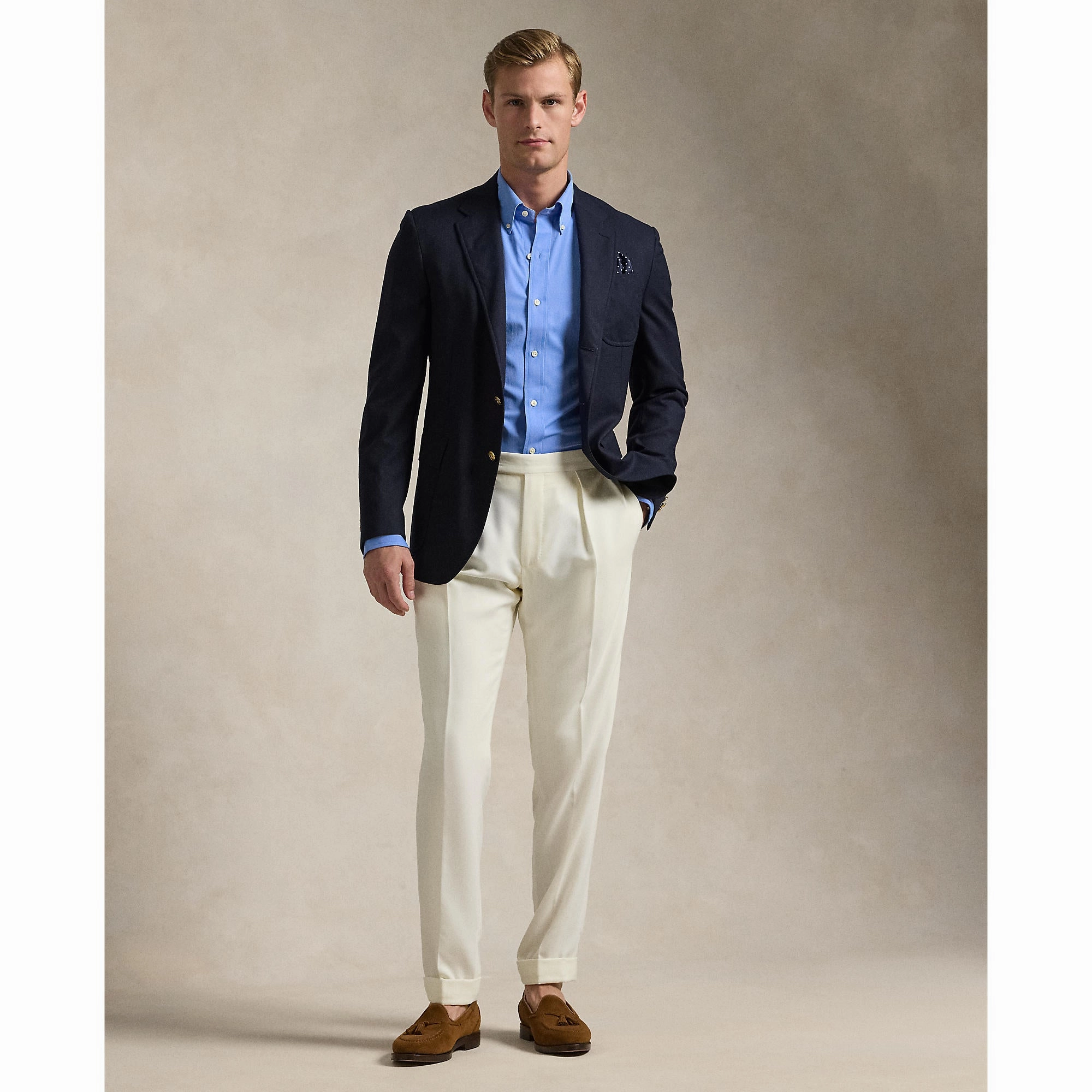 Office Appropriate SweatResistant Inner Layer Polo Performance Ralph Lauren Classic Fit Performance Twill Shirt - Harbor Island Blue