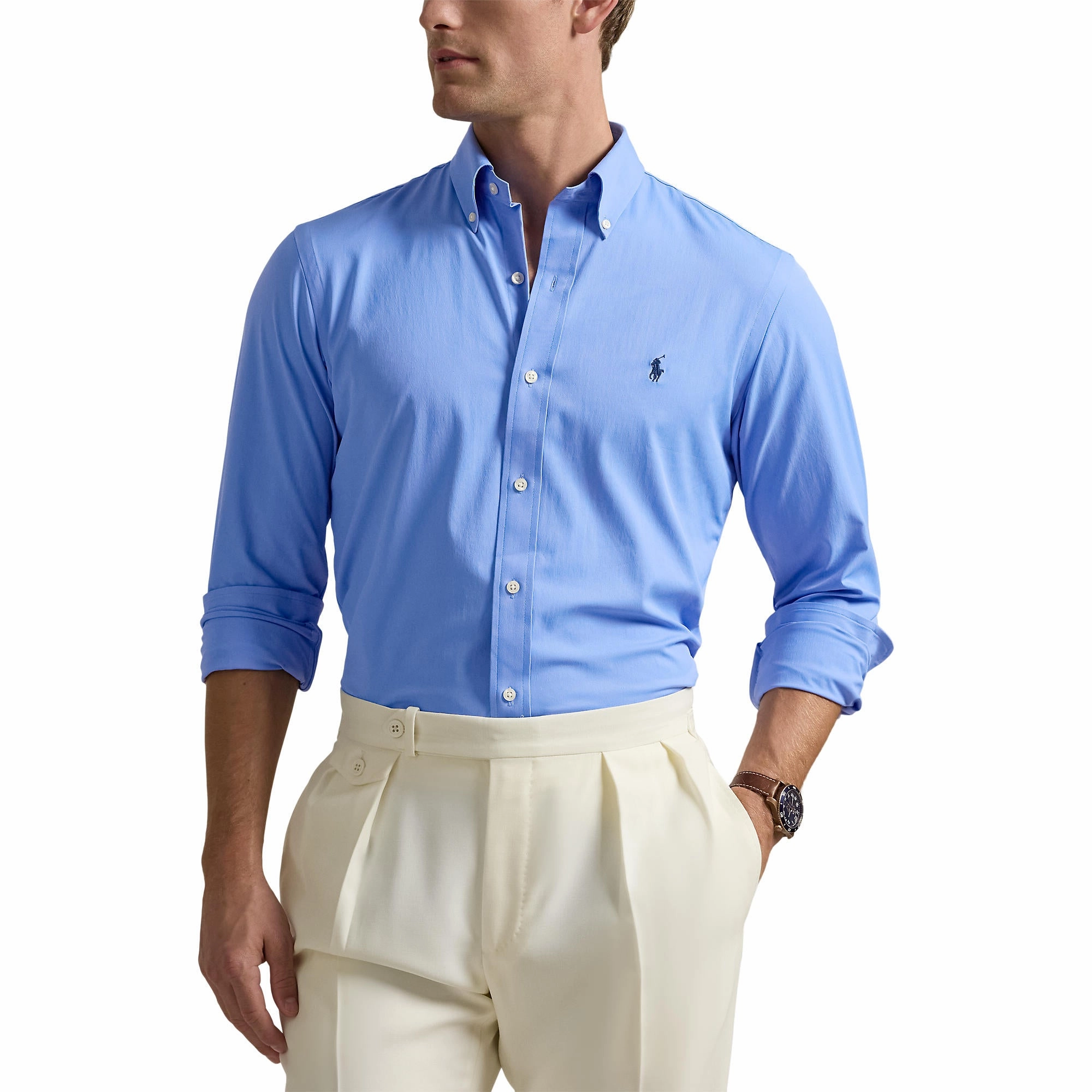 Polo Performance Ralph Lauren Classic Fit Performance Twill Shirt - Harbor Island Blue Performance Polo AntiFade Technology