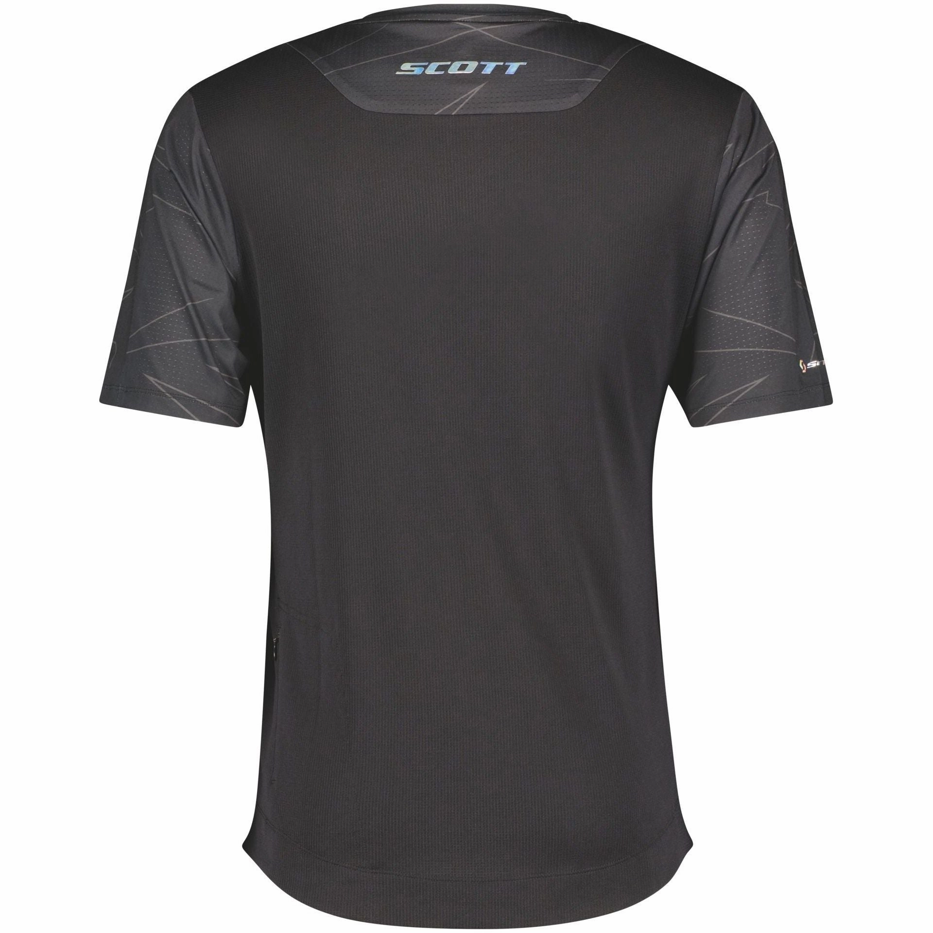 Scott Trail Tuned Short Sleeve Mens Cycling Jersey - Black Soft Inner Brushing ElasticWaistband