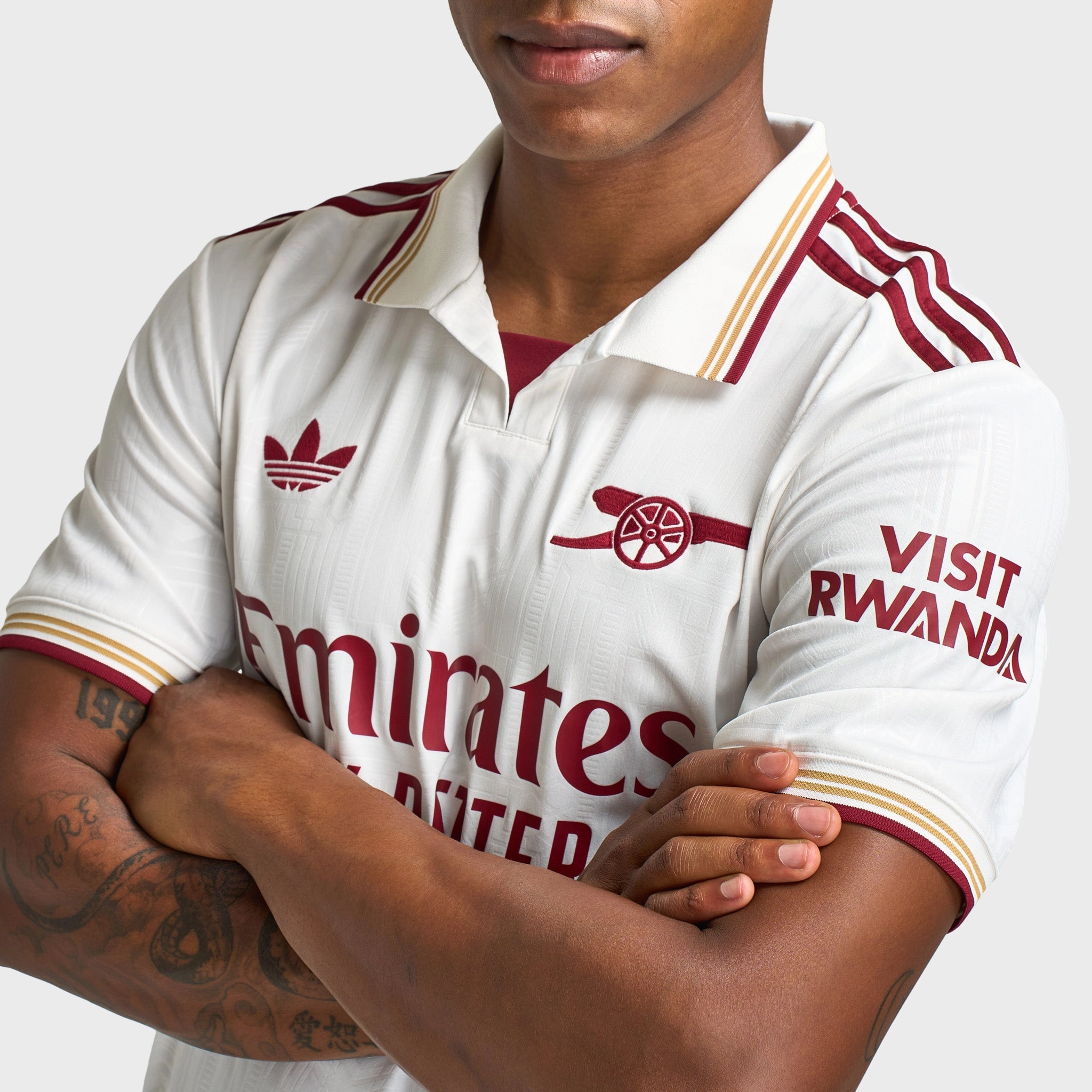 anti tank adidas Arsenal 25/26 Third Jersey White / Burgundy