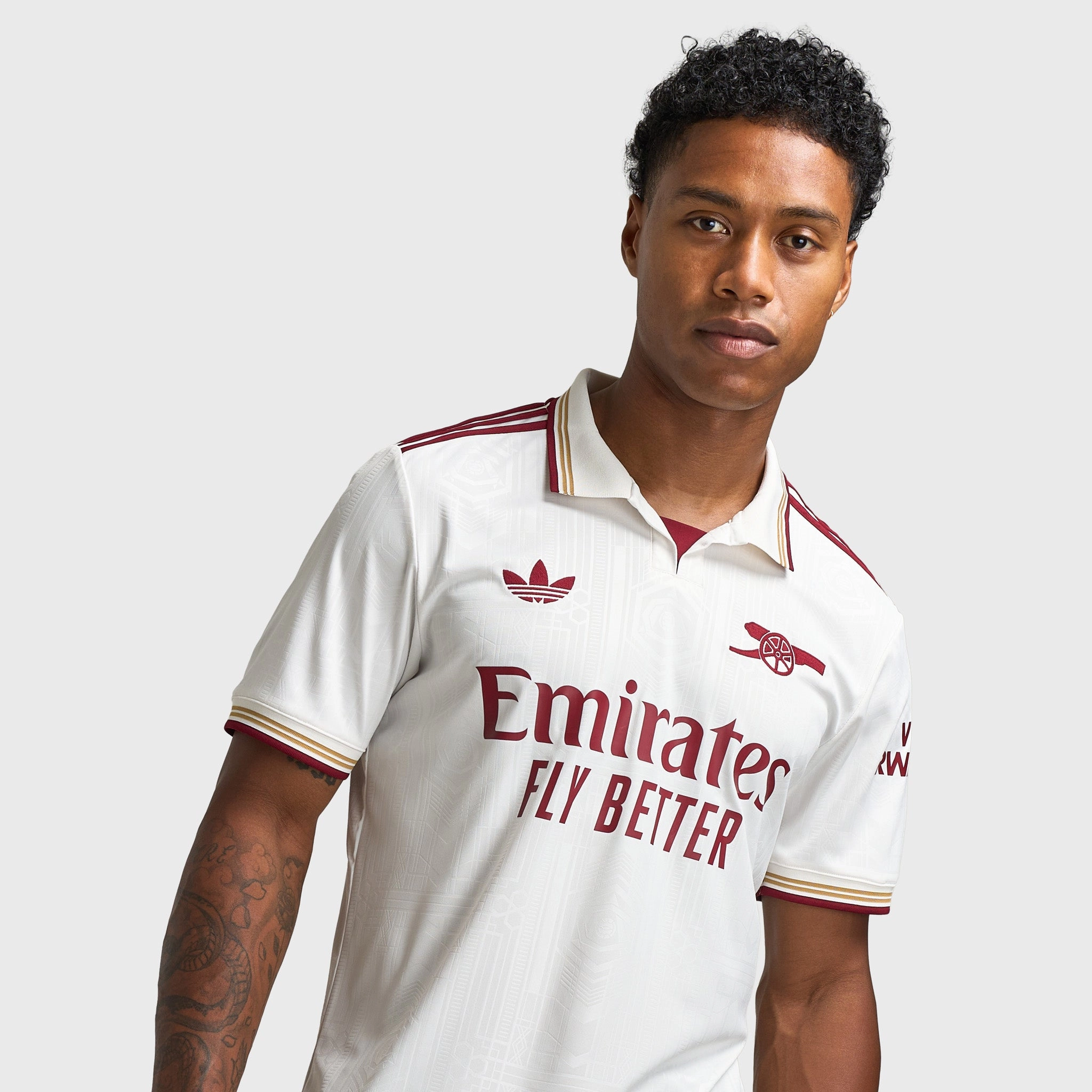 Double Stitched Reinforcement Layer Ready adidas Arsenal 25/26 Third Jersey White / Burgundy