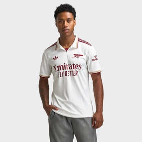 adidas Arsenal 25/26 Third Jersey White / Burgundy Fire resistant