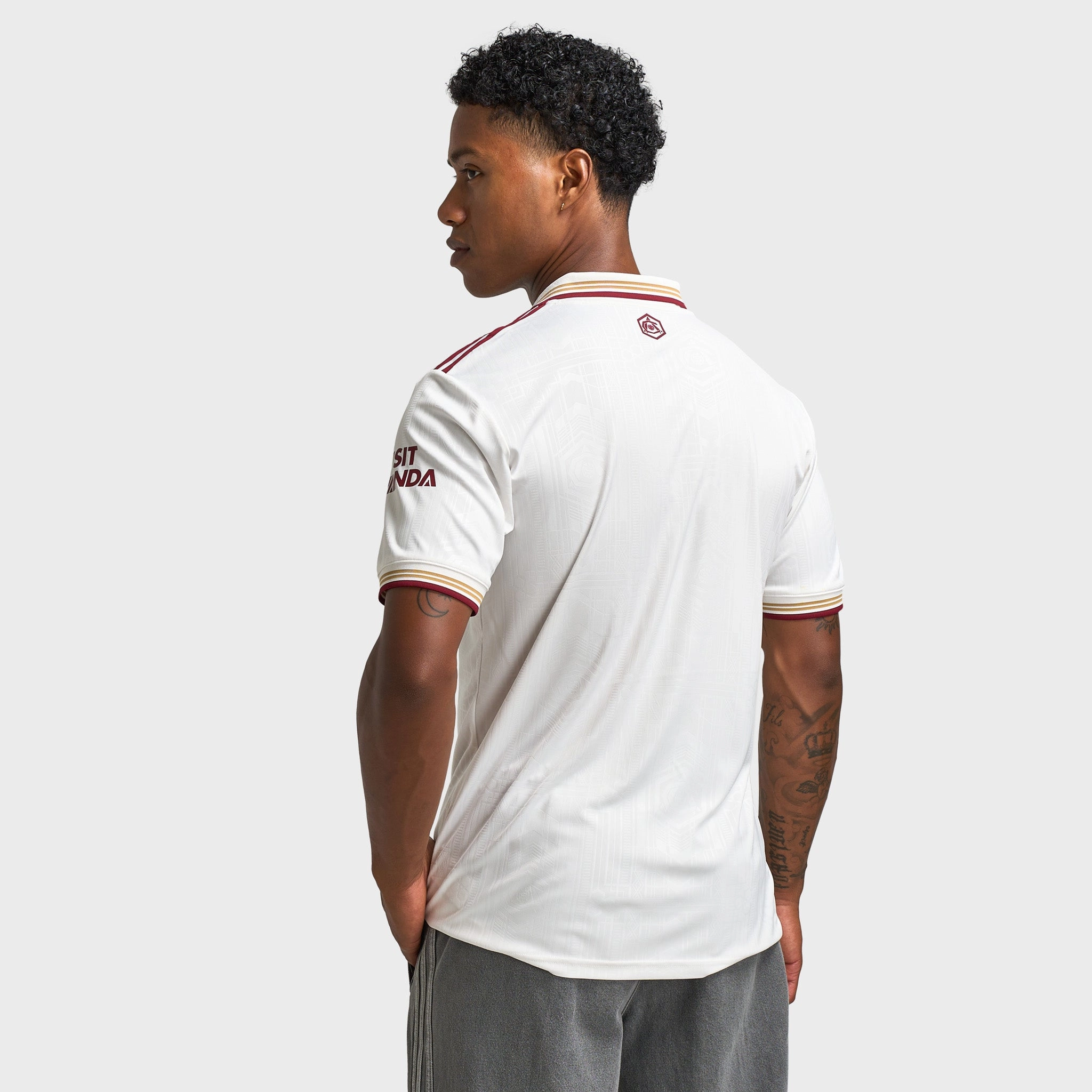 adidas Arsenal 25/26 Third Jersey White / Burgundy Athletic Performance Fit