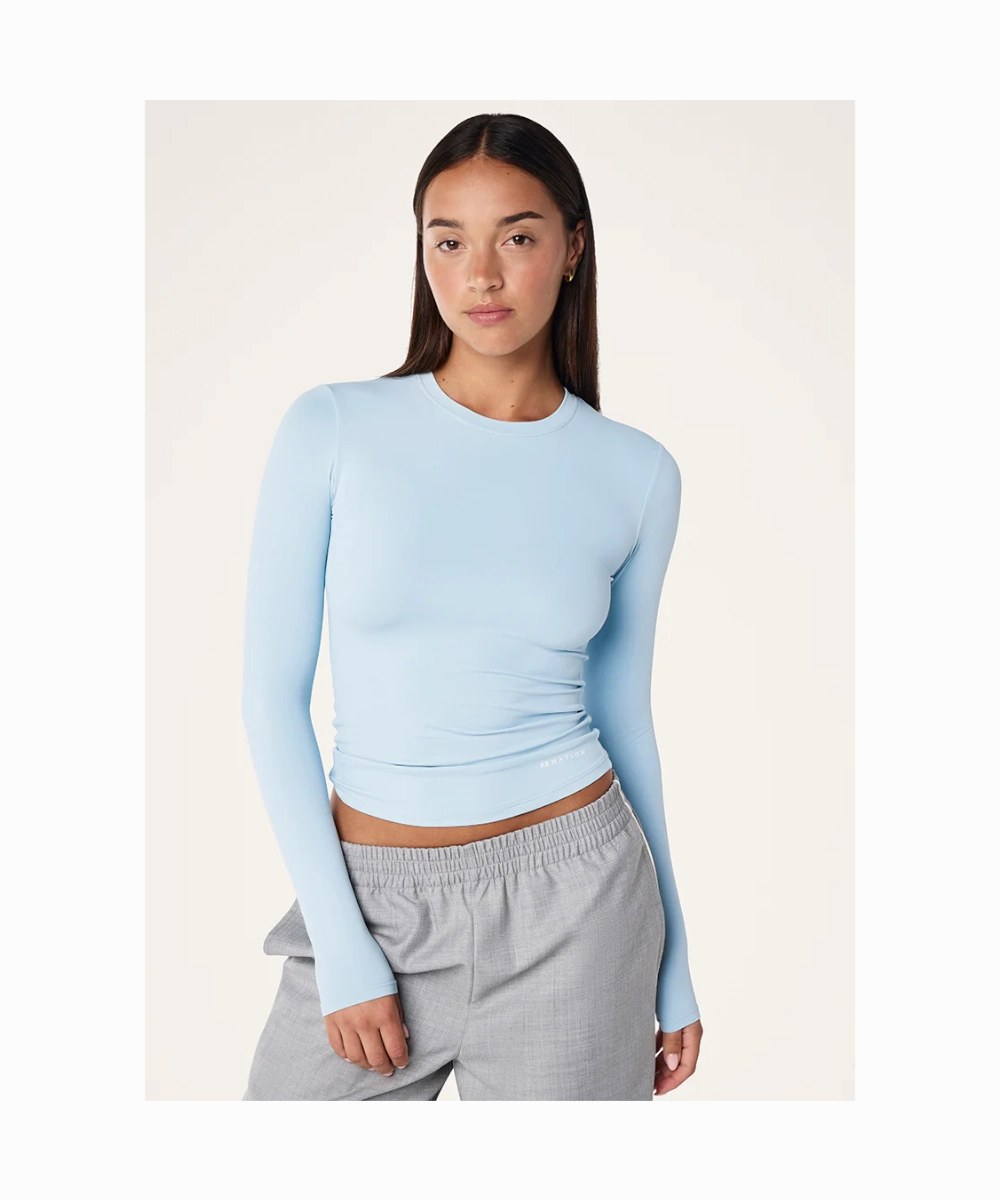 Seamless Design P.E Nation Foundation LS Top (Ice Blue)