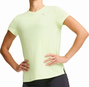 Puma Run Favourite Velocity Short Sleeve Womens Running Top - Green Timeless Layering
