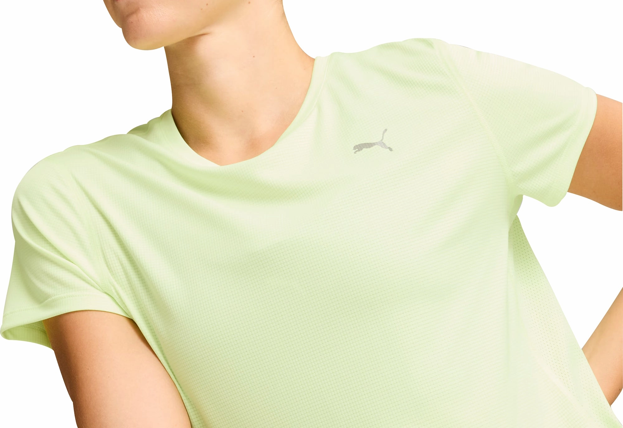 EcoFriendlyMaterial Puma Run Favourite Velocity Short Sleeve Womens Running Top - Green