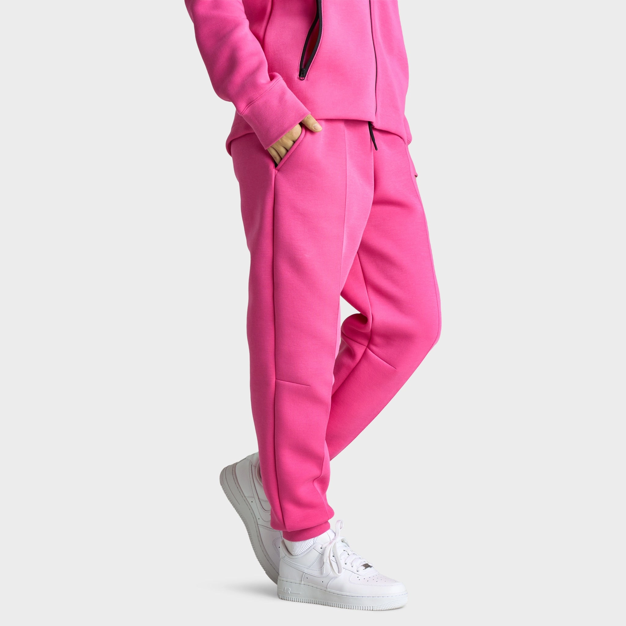 Nike Sportswear Women's Mid-Rise Tech Fleece Joggers Alchemy Pink / Black Vacation Mood Glitter Fit