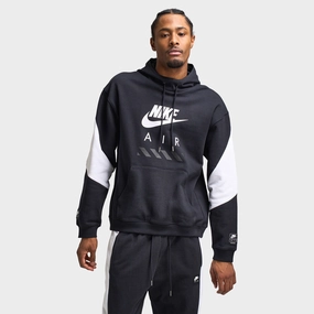 Water Resistant Shell Nike Air Fleece Hoodie Black / White - White