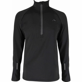 Beautify Wallpaper More Mile Alaska Half Zip Long Sleeve Mens Running Top - Black