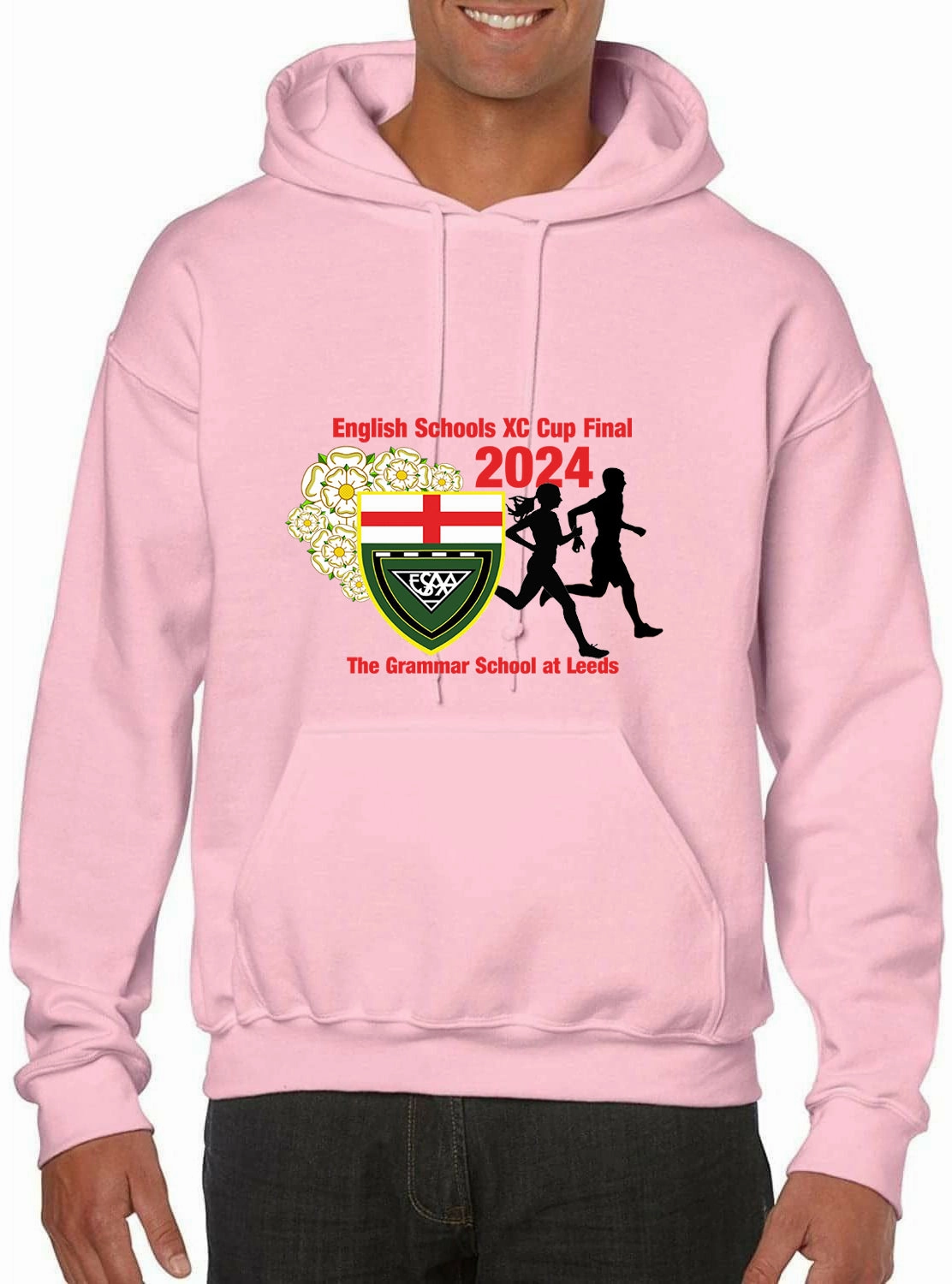 More Mile Classic ESAA Leeds XC Final 2024 Hoody - Pink MoistureLock Dry Surface