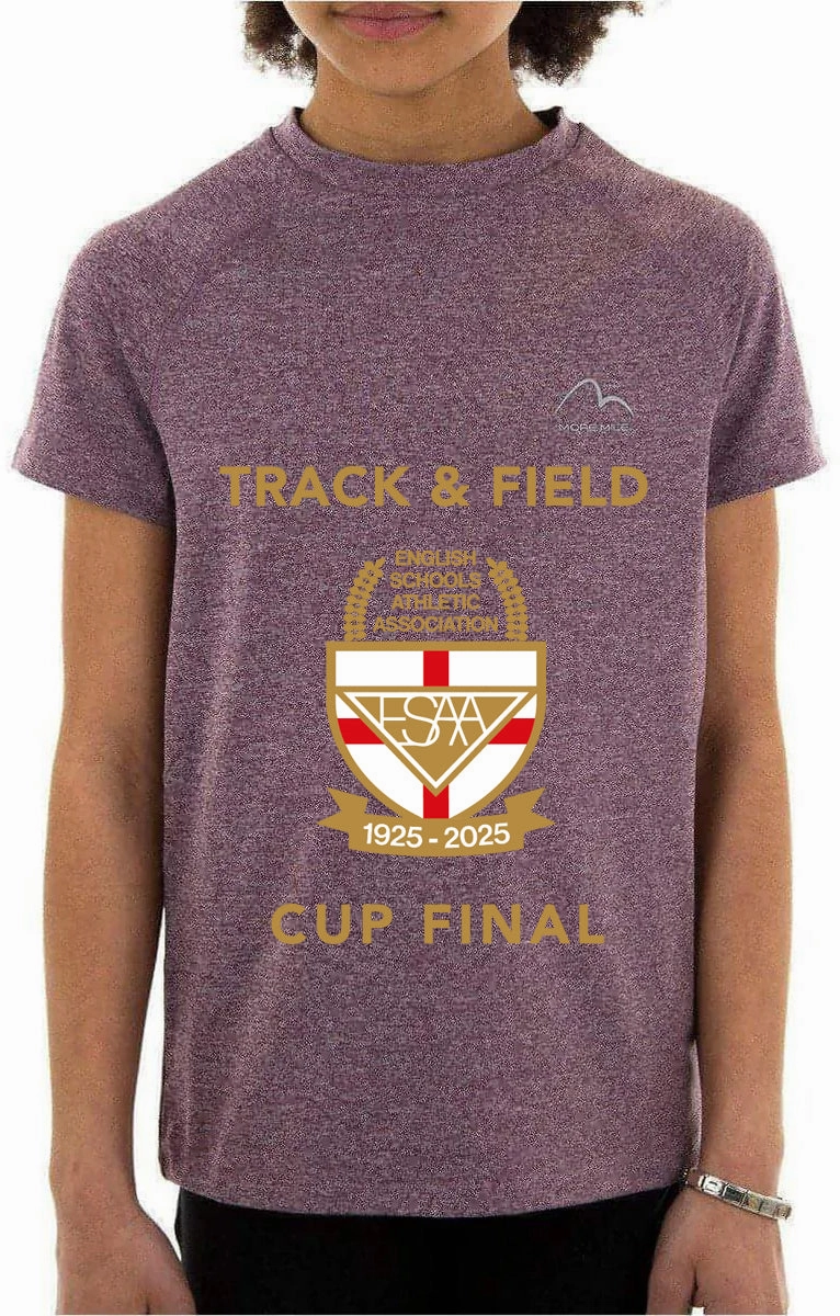 Casual Statement Seasonal Look More Mile ESAA Cup Final Junior Short Sleeve Running Top - Purple