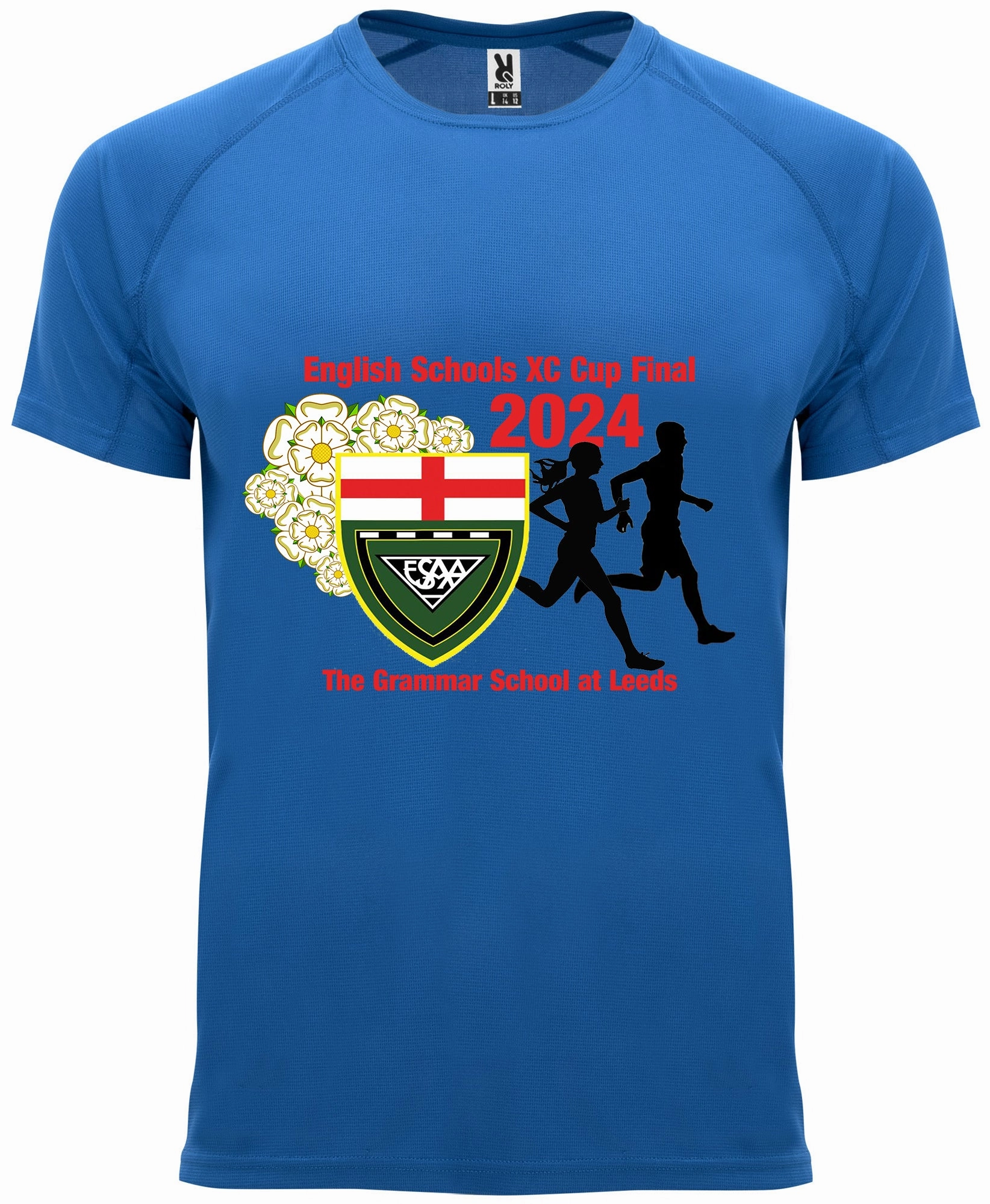 More Mile ESAA Leeds XC Final 2024 Short Sleeve Running Top - Blue Athletic Fit