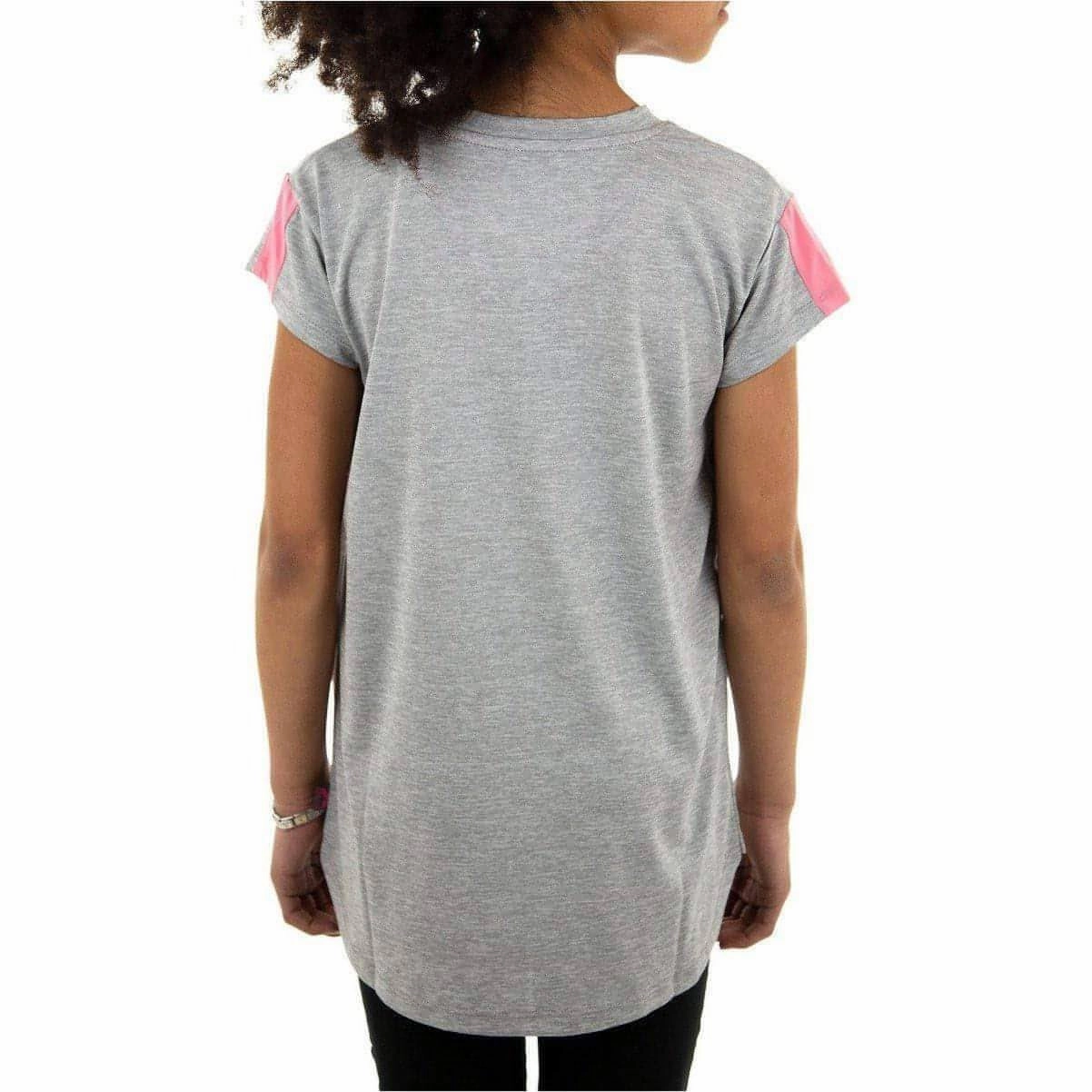More Mile Girls Cap Short Sleeve Training Top - Grey Thermal Regulation Fabric Award-winning