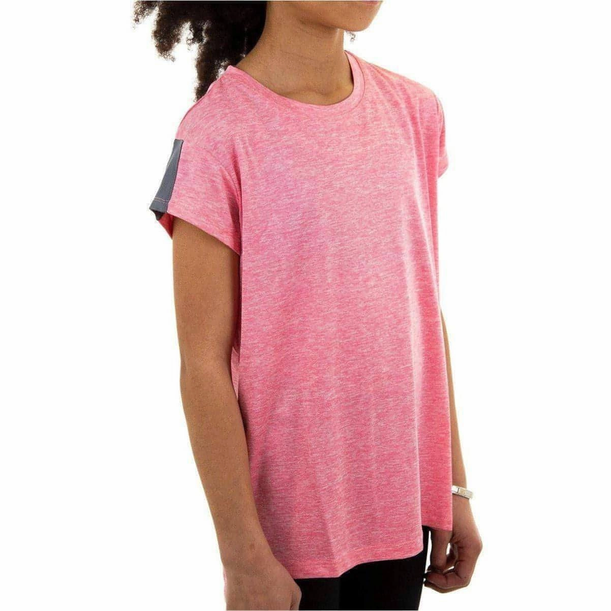 More Mile Girls Cap Short Sleeve Training Top - Pink Eco Friendly Fabric MultipurposeUse
