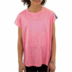 Fit For Movement More Mile Girls Cap Short Sleeve Training Top - Pink