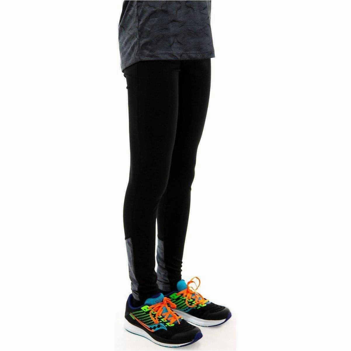bleach More Mile Girls Long Running Tights - Black