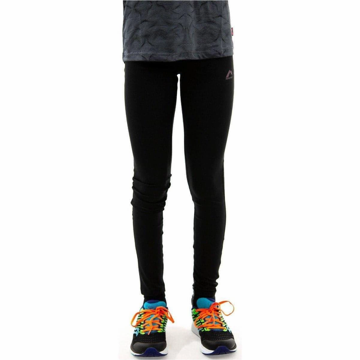 More Mile Girls Long Running Tights - Black Matching Set Travel environment