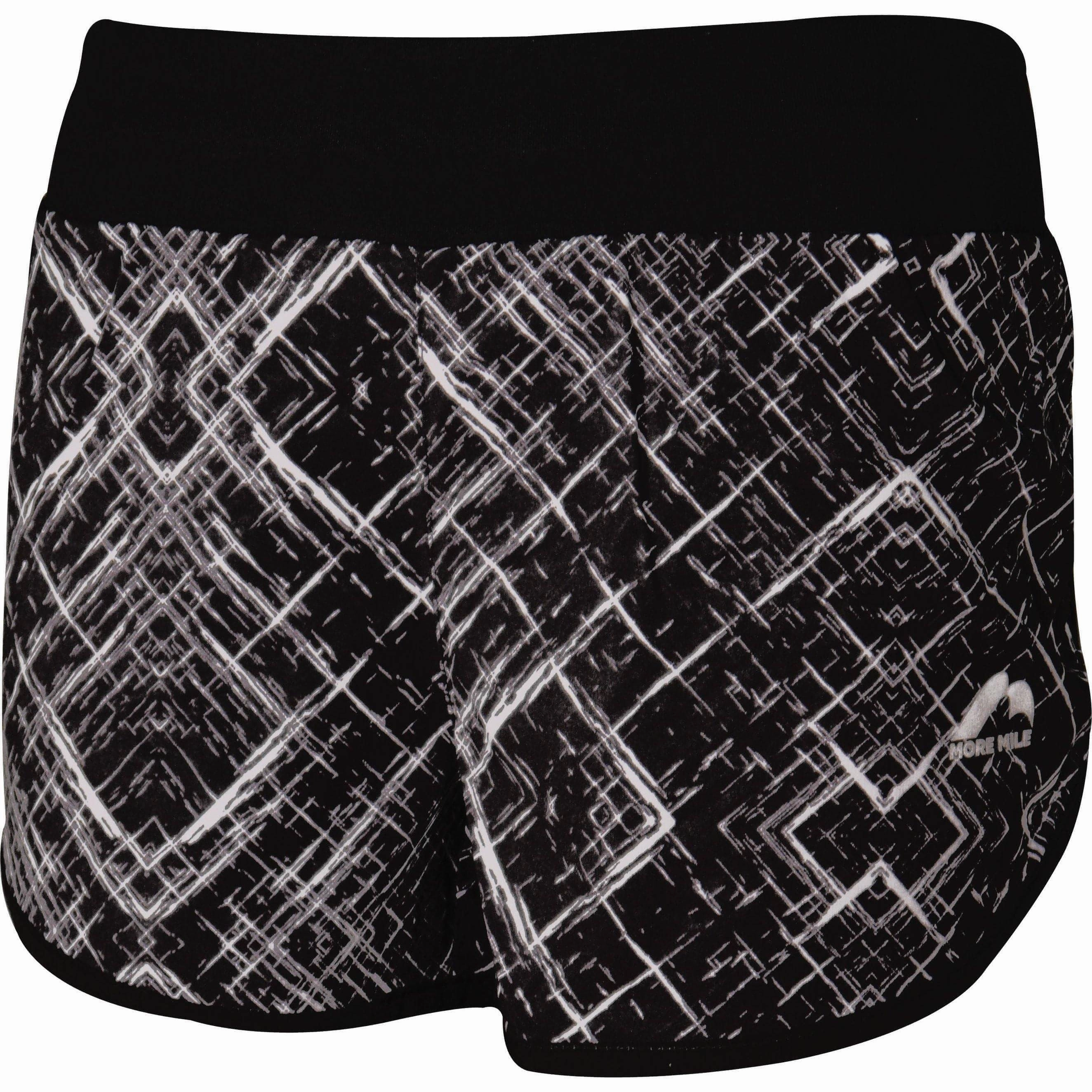 Moisture Wicking Fabric Budget - friendly More Mile Go For It Womens Running Shorts - Black