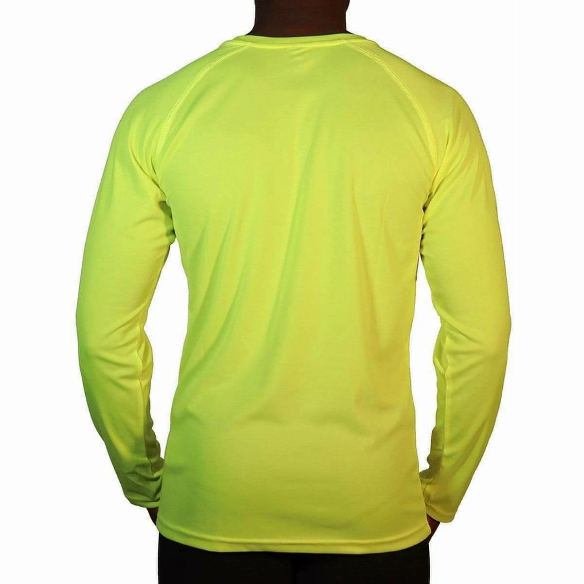 Stylish Odor Resistant More Mile Lumino Long Sleeve Mens Running Top - Yellow
