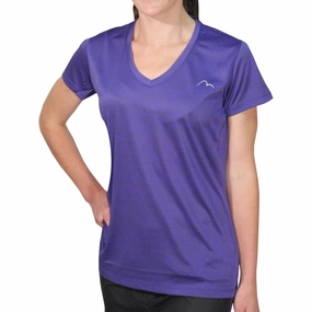 Effortless Style Fur combination More Mile M-Tech Dry Girls Short Sleeve Running Top - Purple