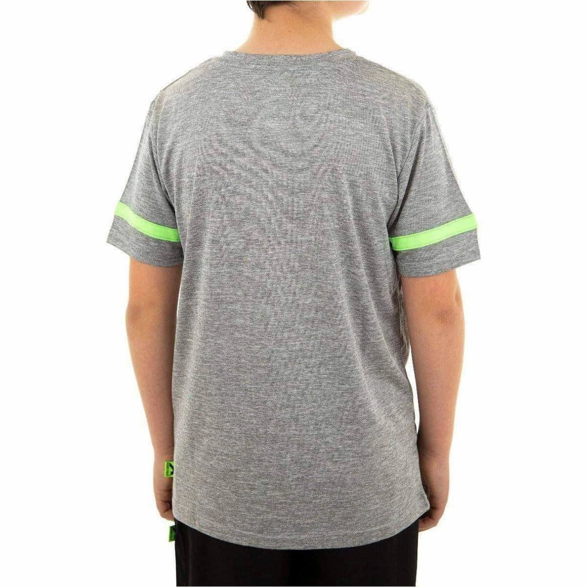 LightweightBlend More Mile Marl Boys Short Sleeve Running Top - Grey