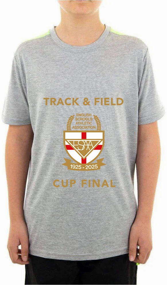 Silk combination Everyday Fashion More Mile Marl ESAA Cup Final Short Sleeve Running Top - Grey