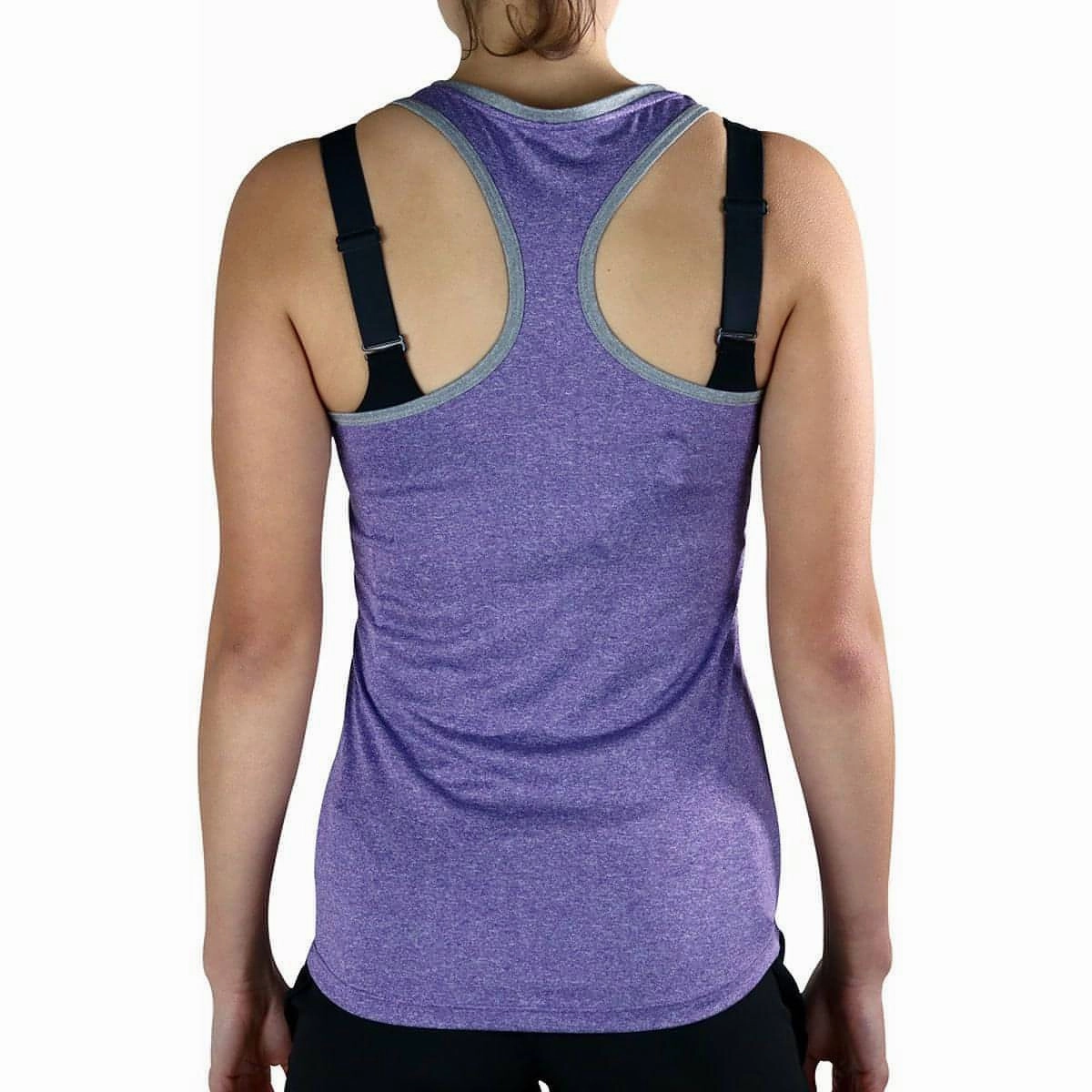 VentilatedMeshPanels aesthetics More Mile Marl Womens Training Vest - Purple