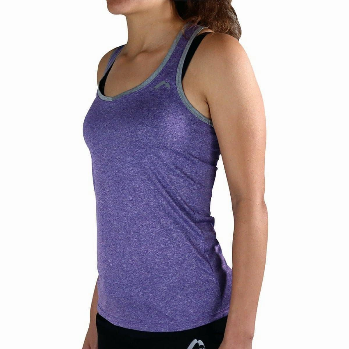 More Mile Marl Womens Training Vest - Purple Durable Weave TemperatureRegulating