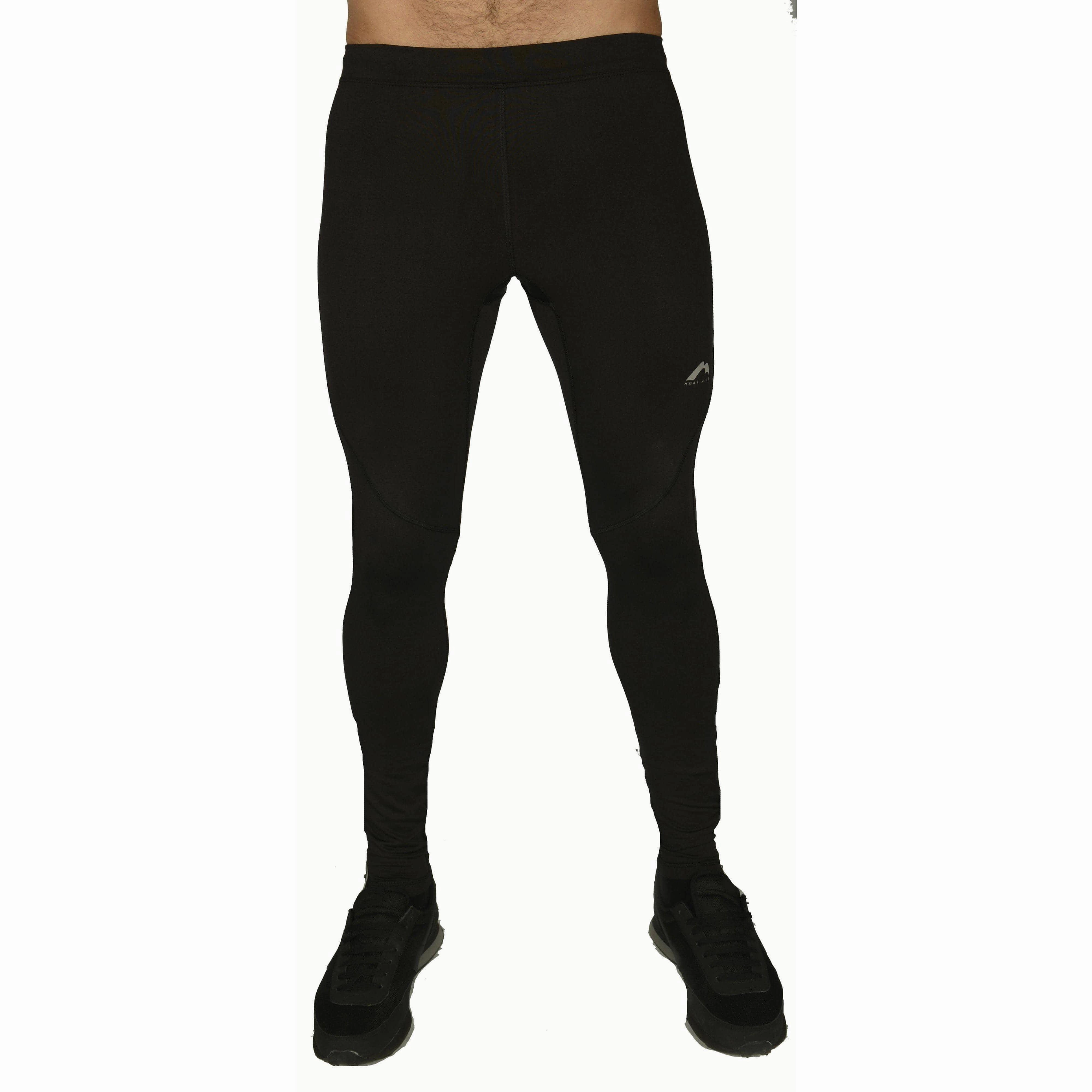 More Mile More-Tech Mens Long Running Tights - Black Sporty essentials