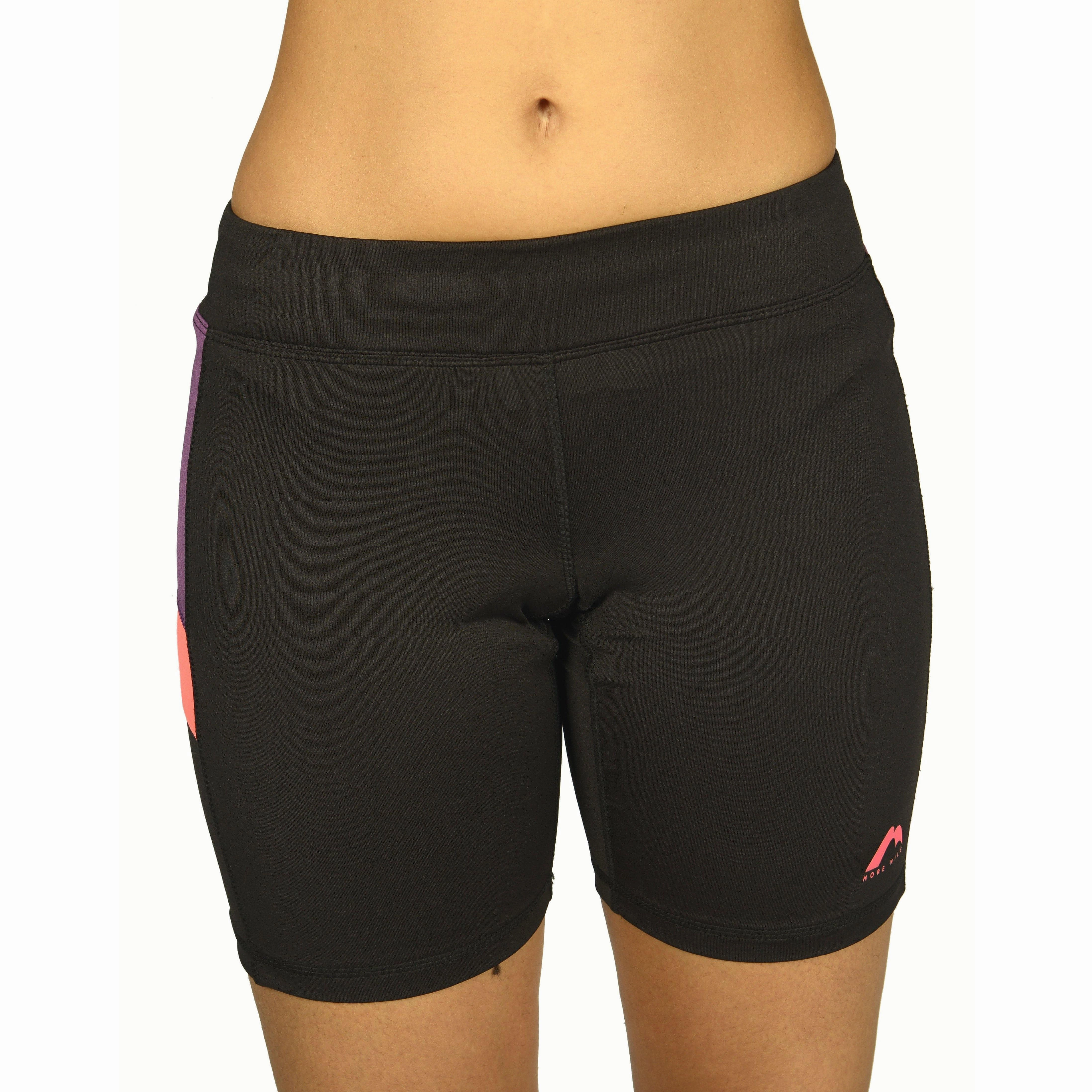 poolside gear More Mile More-Tech Womens Short Running Tights - Black