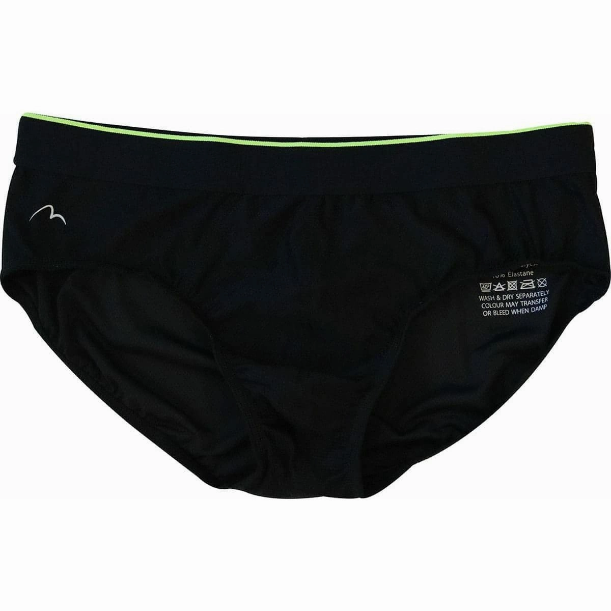 timeless More Mile Performance Mens Running Briefs - Black