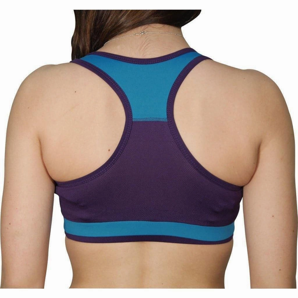 More Mile Prime Womens Running Crop Top - Blue fragrance