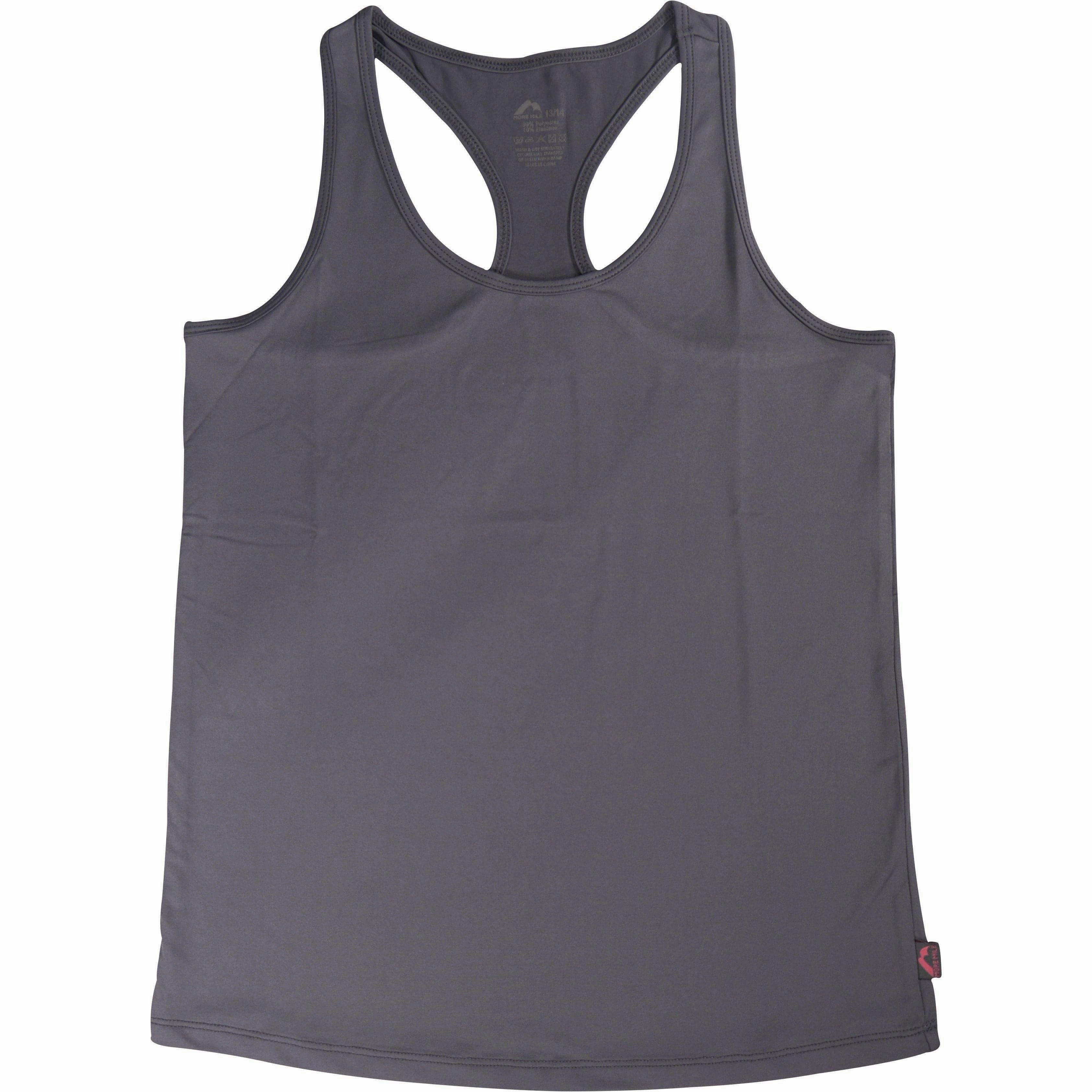 Abrasion Resistant Guard Ventilated Back Panels More Mile Racer Back Girls Running Vest - Grey