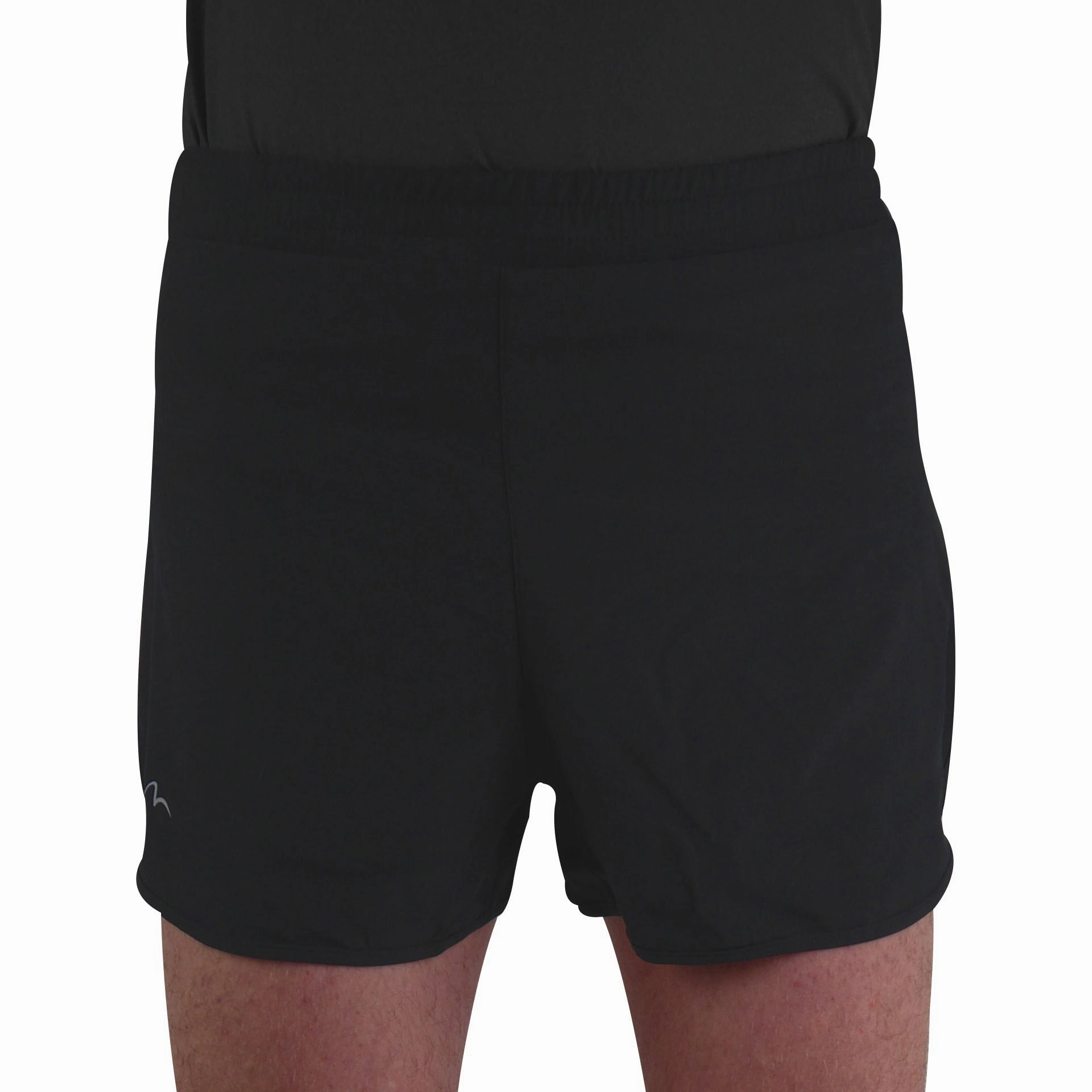 More Mile Racer Split Mens Running Shorts - Black UV protection layer