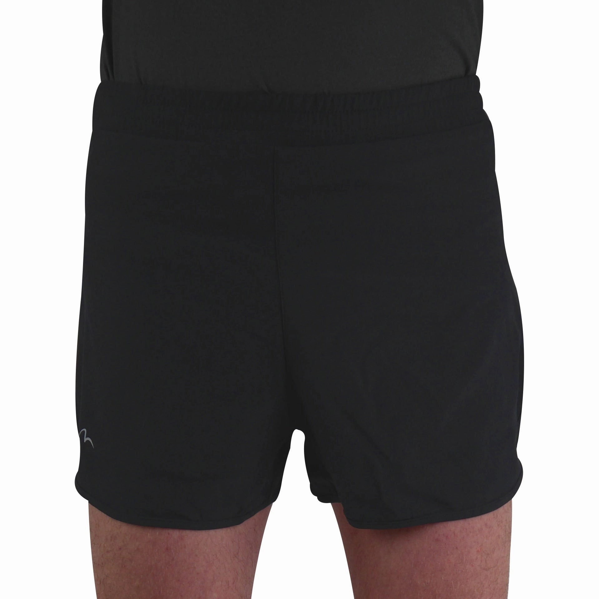 dungarees More Mile Racer Split Mens Running Shorts - Black