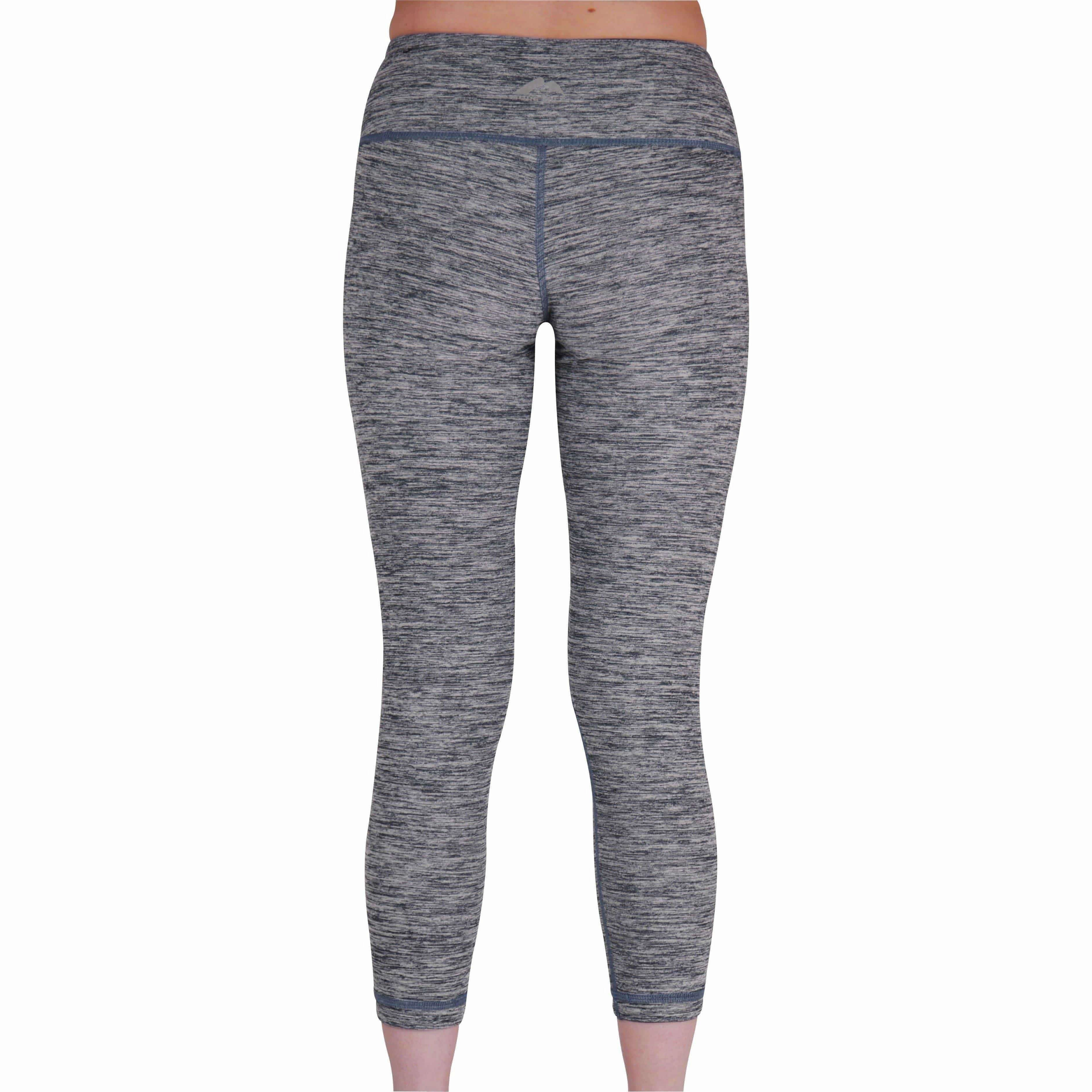 EnhancedBreathability More Mile Reversible Graphic Womens 3/4 Capri Running Tights - Blue