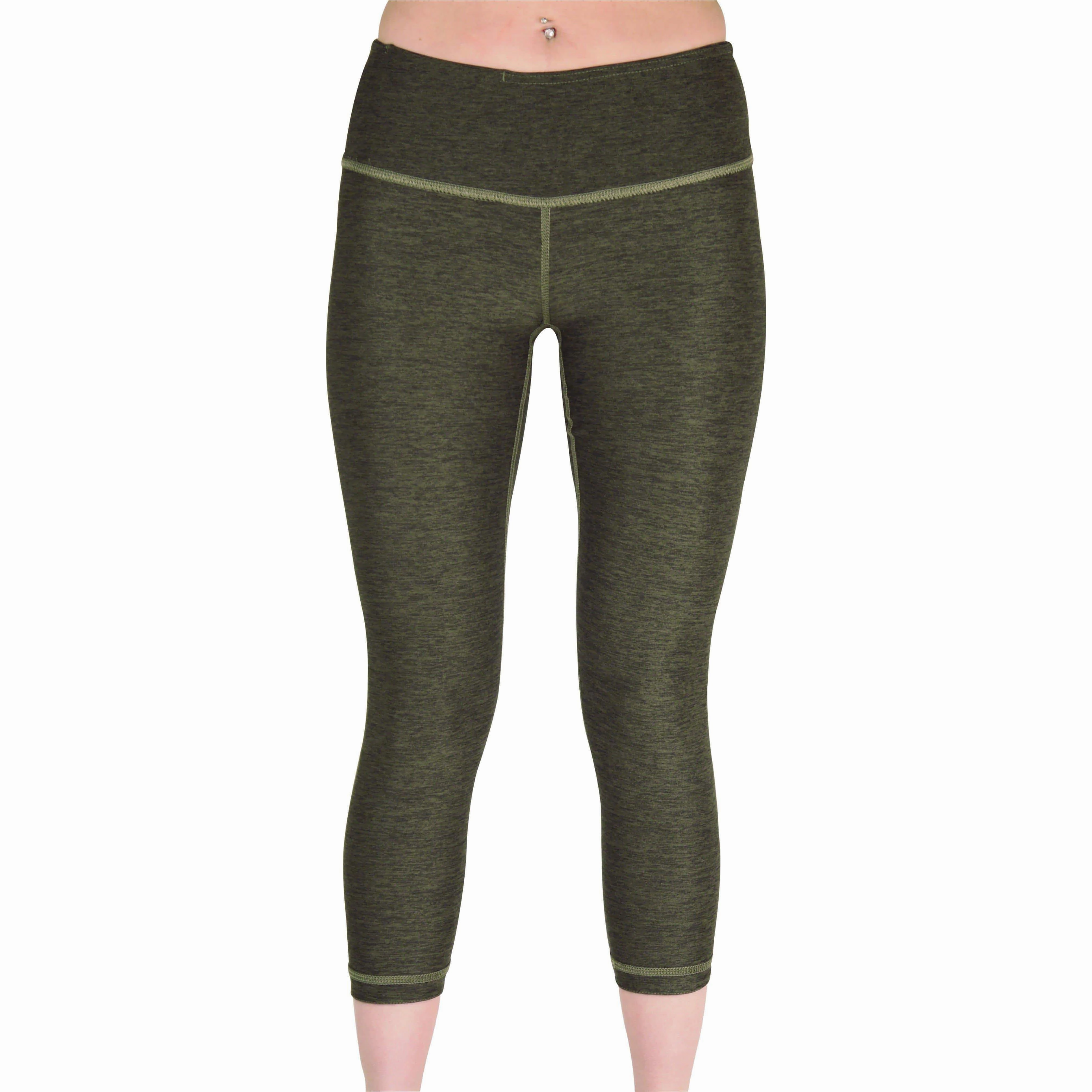style venue More Mile Reversible Graphic Womens 3/4 Capri Running Tights - Green
