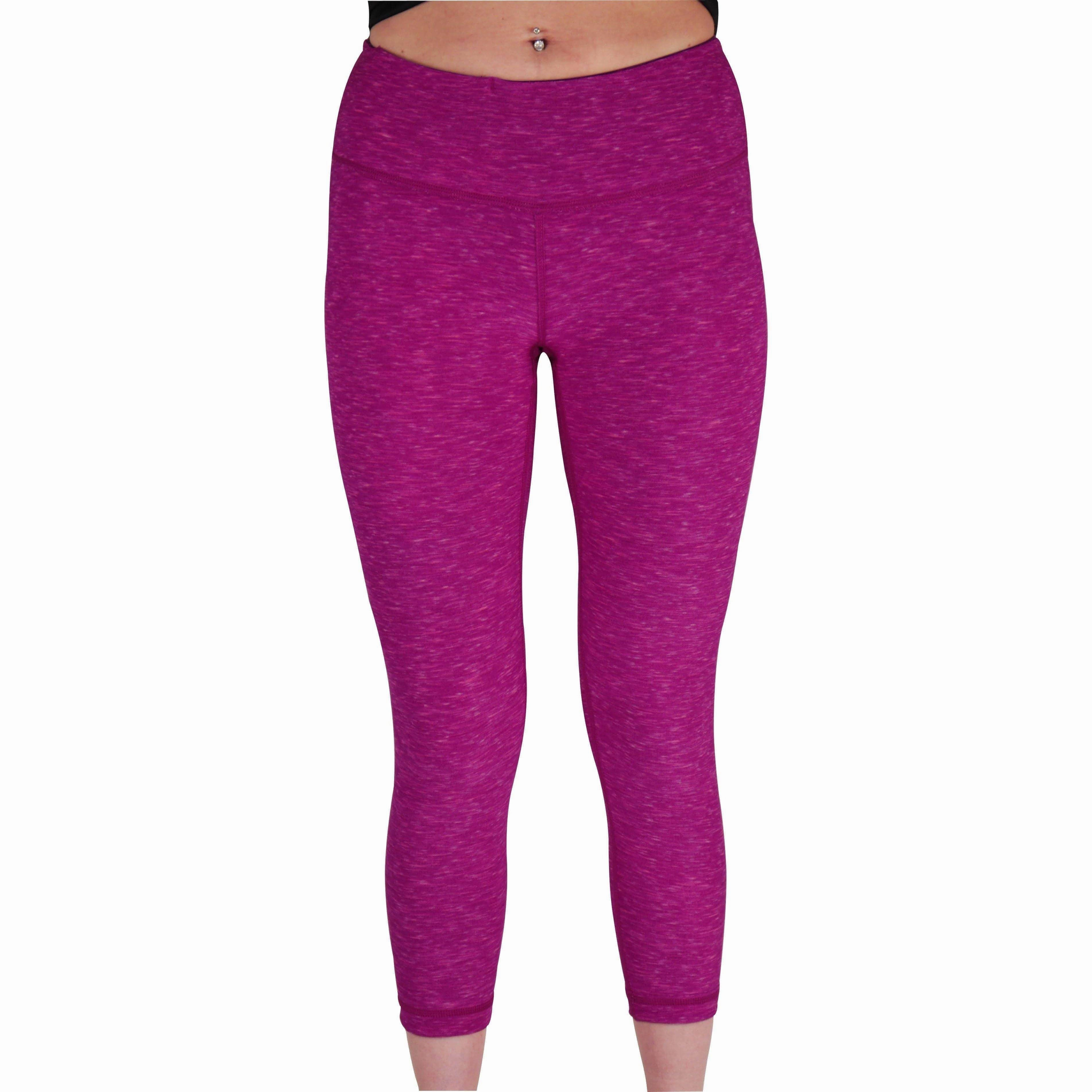More Mile Reversible Graphic Womens 3/4 Capri Running Tights - Pink Sports-uniform-feature-attribute Rolled waistband