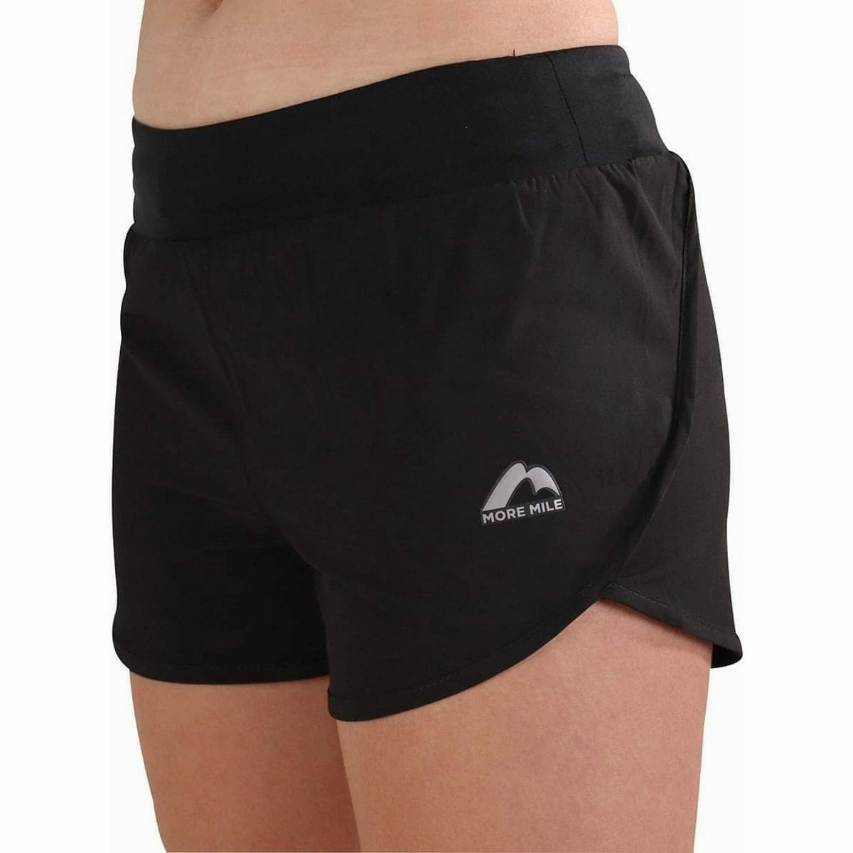 More Mile Strive Womens Running Shorts - Black Move Easy