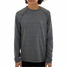 Hallway More Mile Train To Run Girls Long Sleeve Running Top - Grey