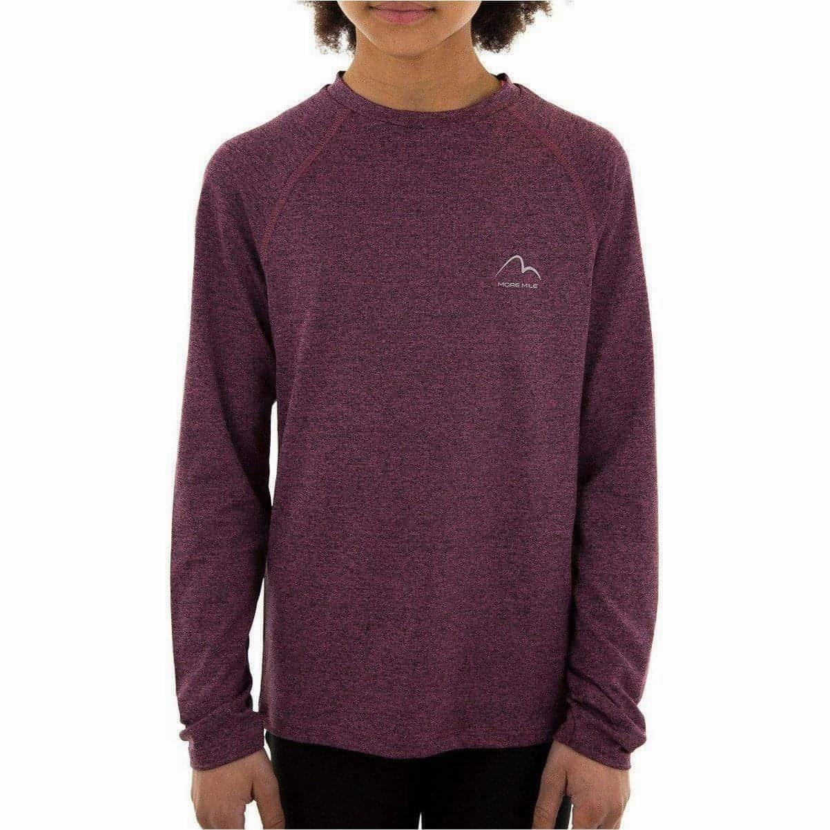 More Mile Train To Run Girls Long Sleeve Running Top - Purple Charming