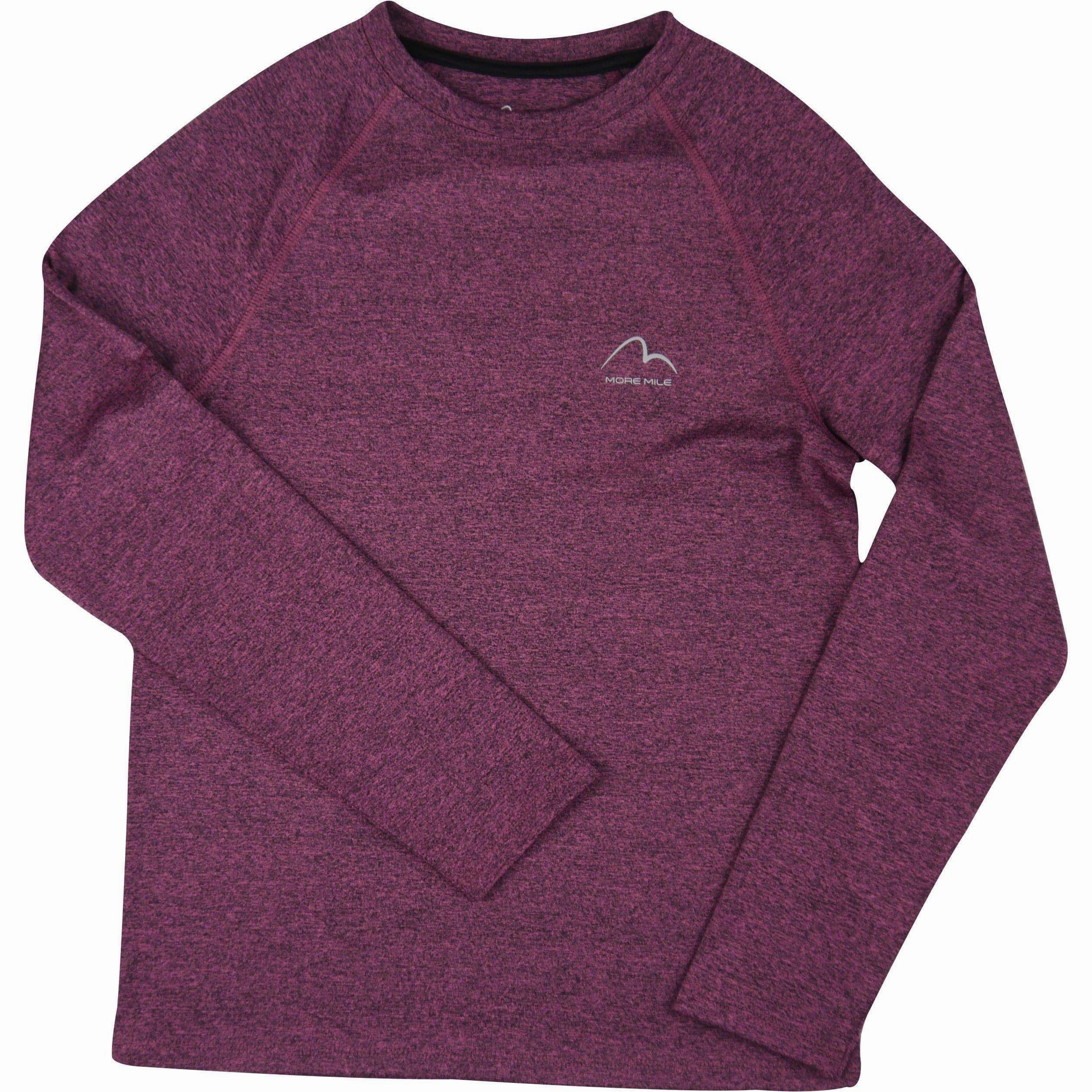 Sleep More Mile Train To Run Girls Long Sleeve Running Top - Purple