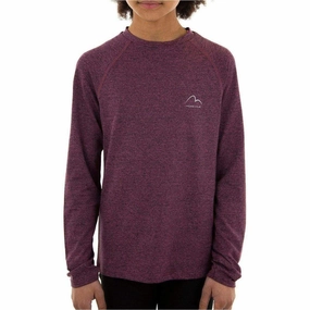 More Mile Train To Run Girls Long Sleeve Running Top - Purple Gym - wear Garage