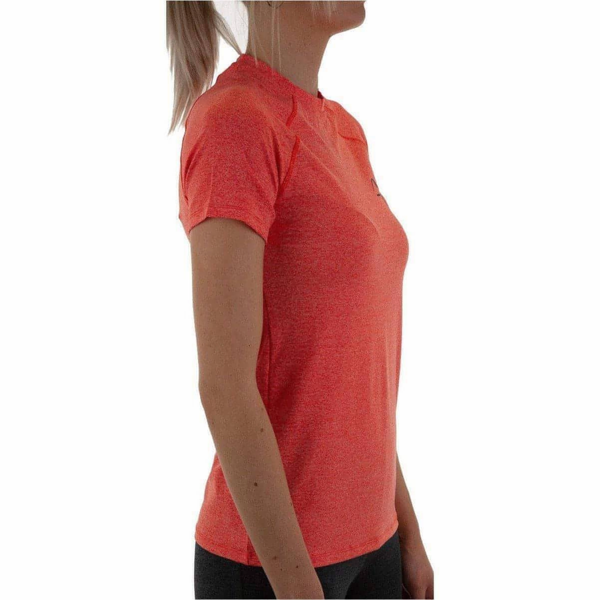 Embroidered Details More Mile Train To Run Short Sleeve Womens Running Top - Orange