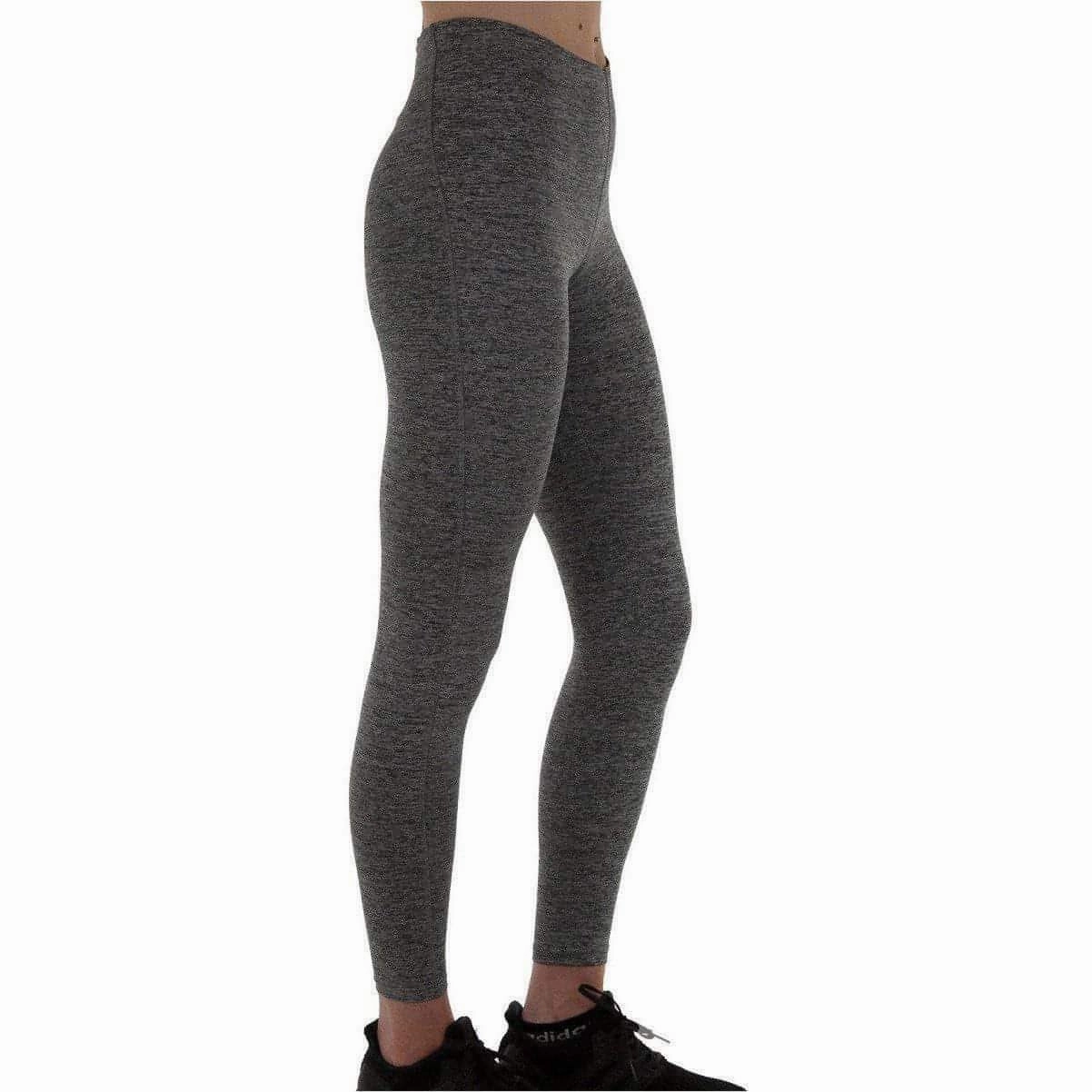 Elasticity More Mile Train To Run Womens Long Running Tights - Grey
