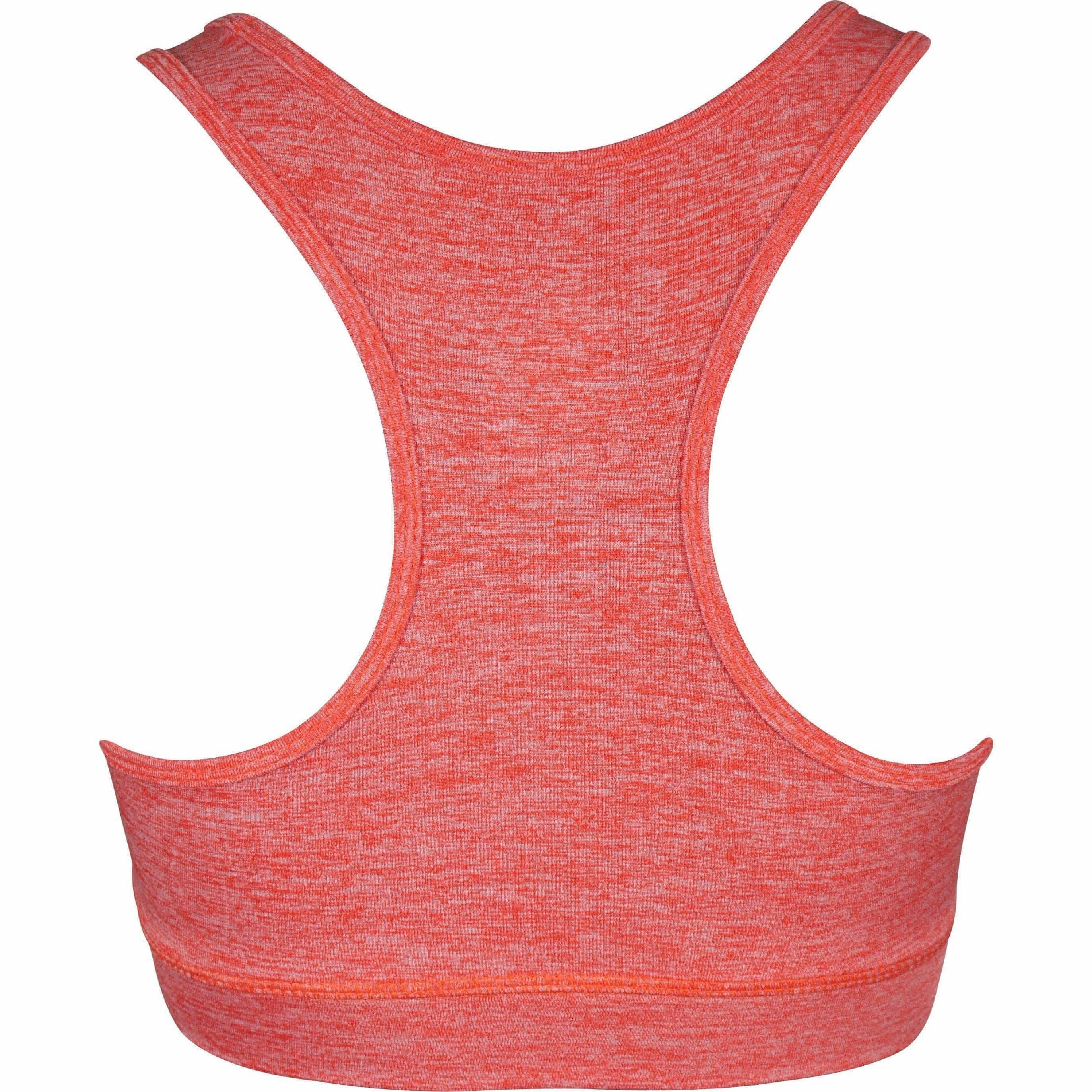 More Mile Train To Run Womens Running Crop Top - Orange Deodorant